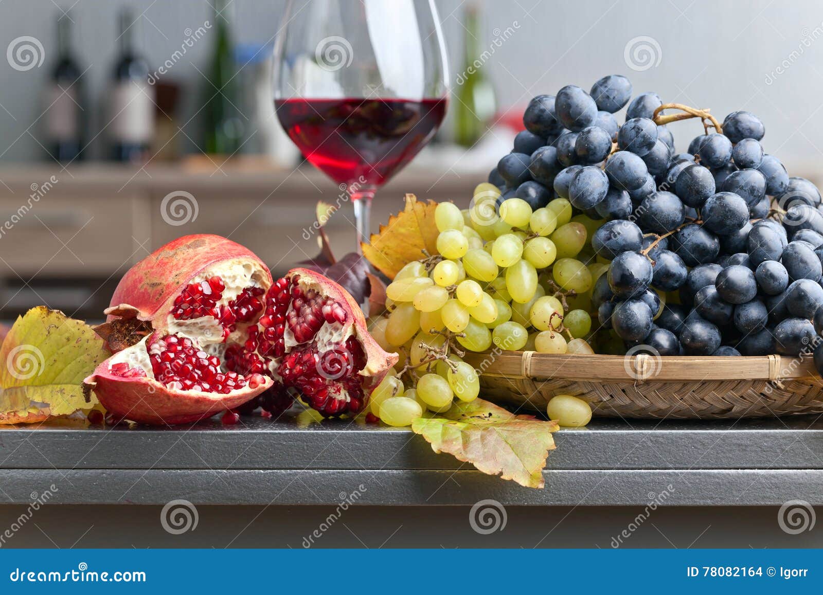 Ripe Juicy Grape and Glass of Wine Stock Photo Image of season, fruit