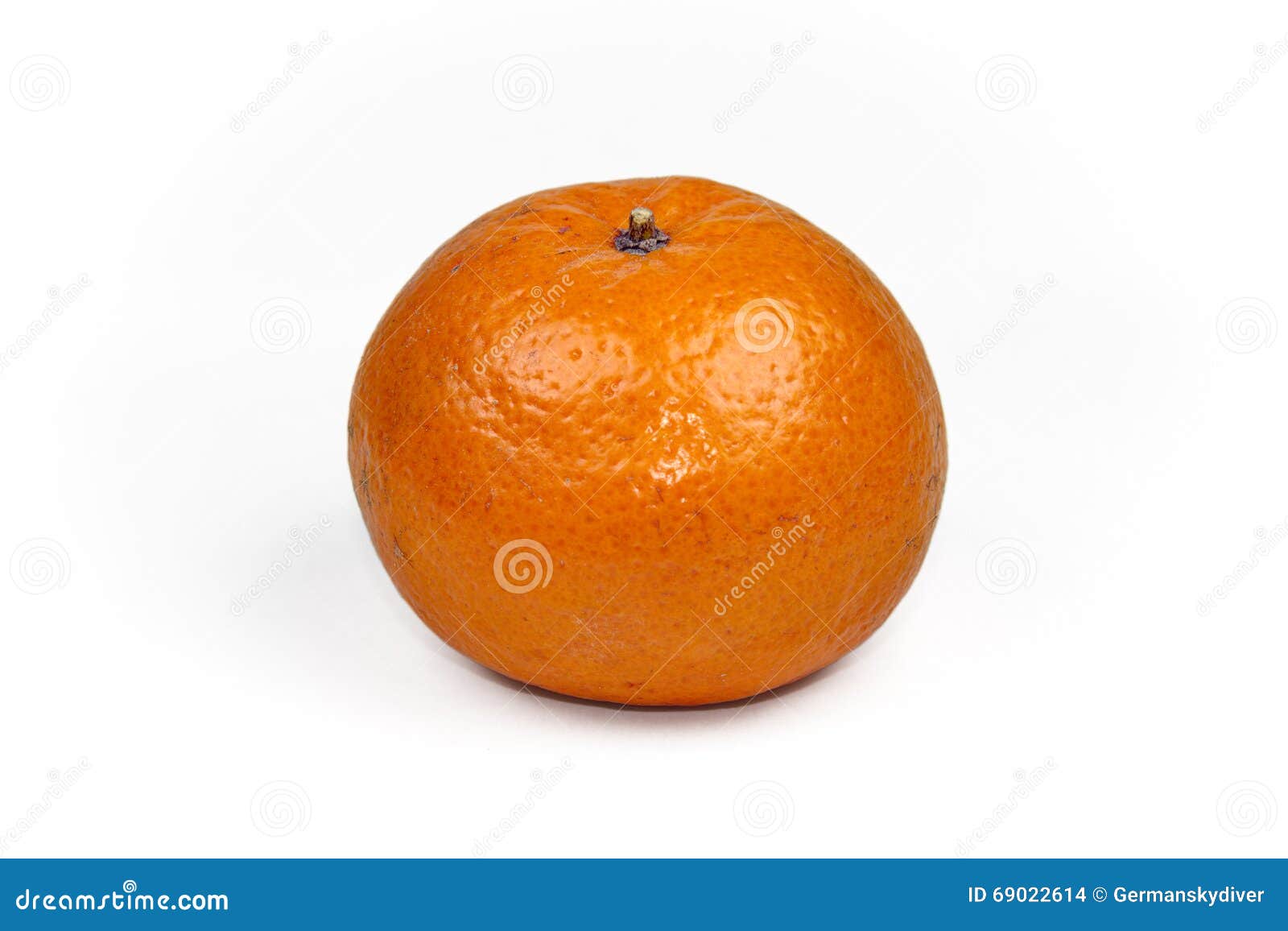 Ripe Mandarin Citrus Isolated Tangerine Mandarine Orange On Whit Stock