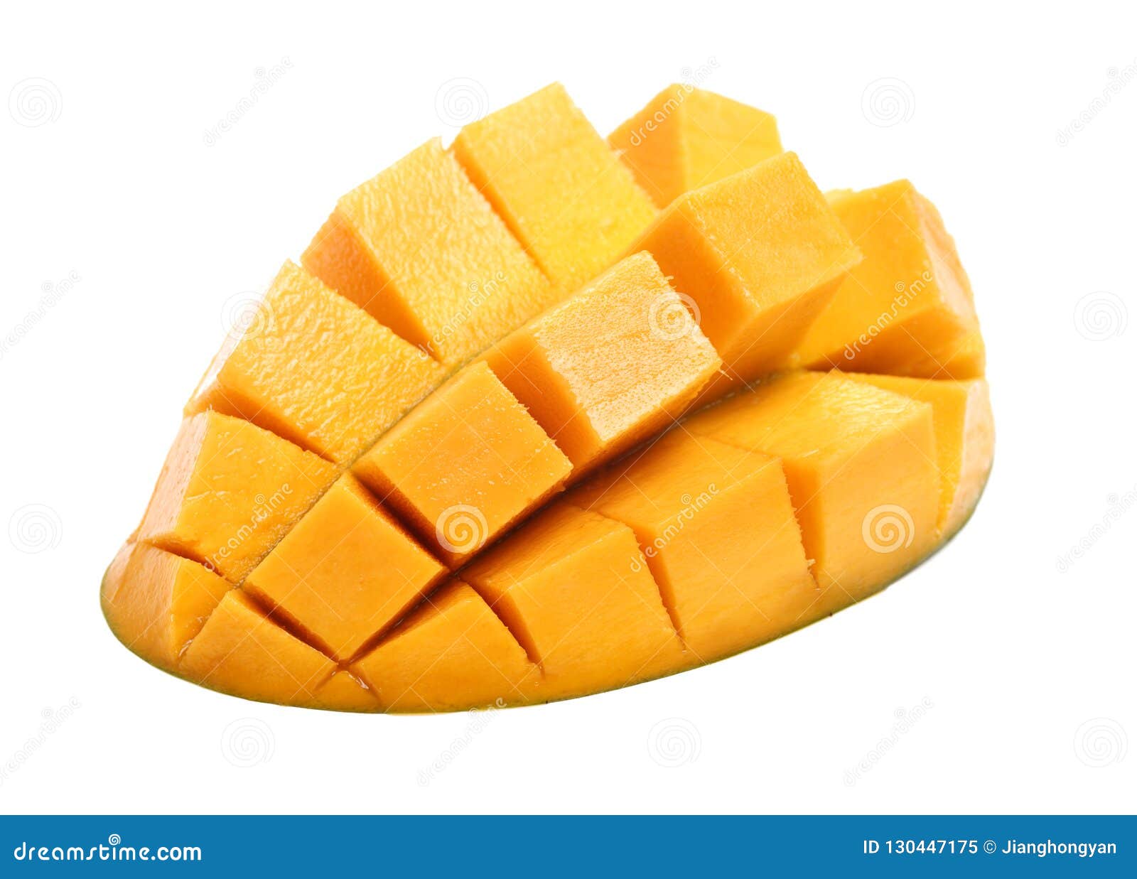 Ripe mango, cube cut, stock image. Image of groceries 130447175