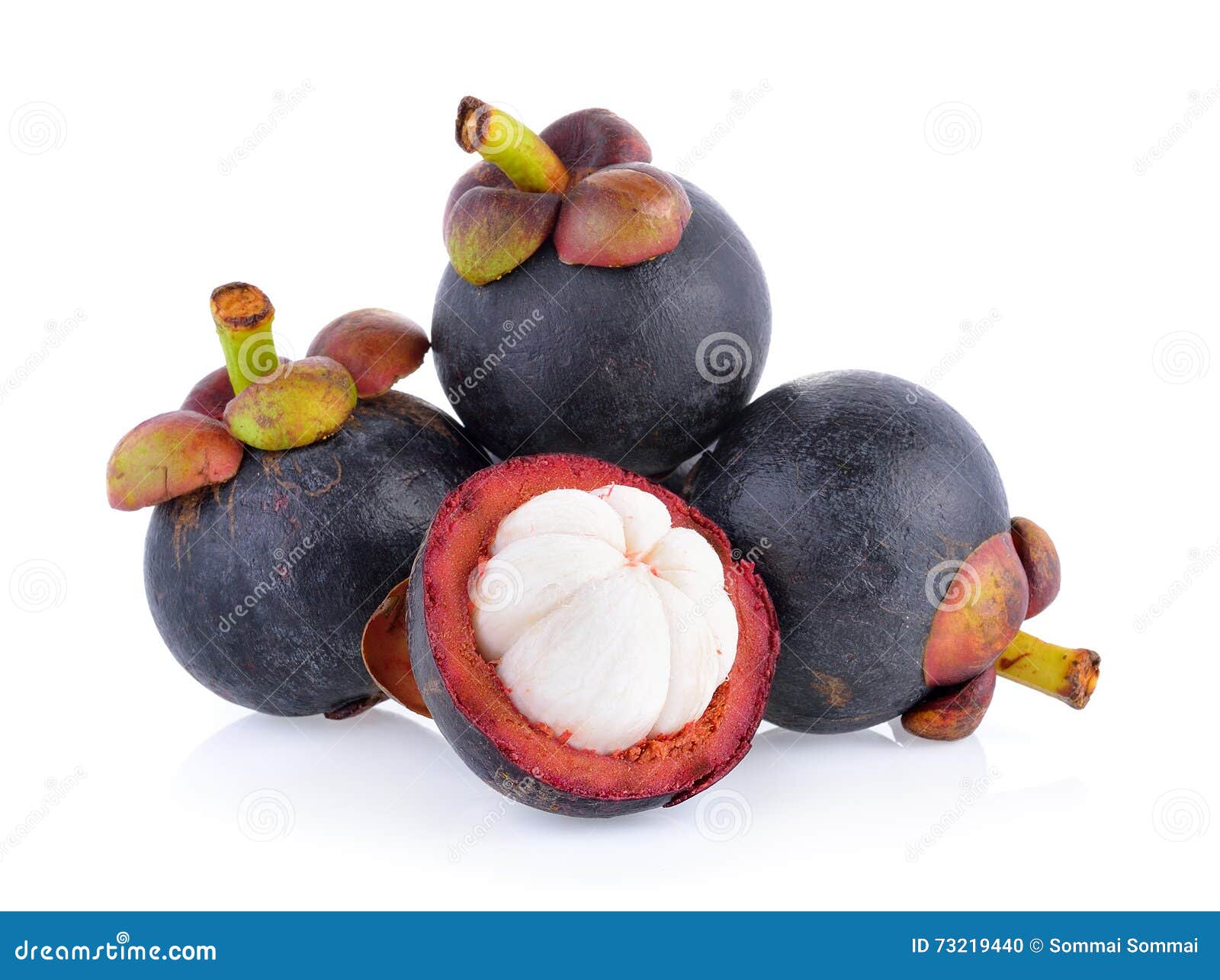 Ripe mangosteen isolated stock photo. Image of freshness 73219440