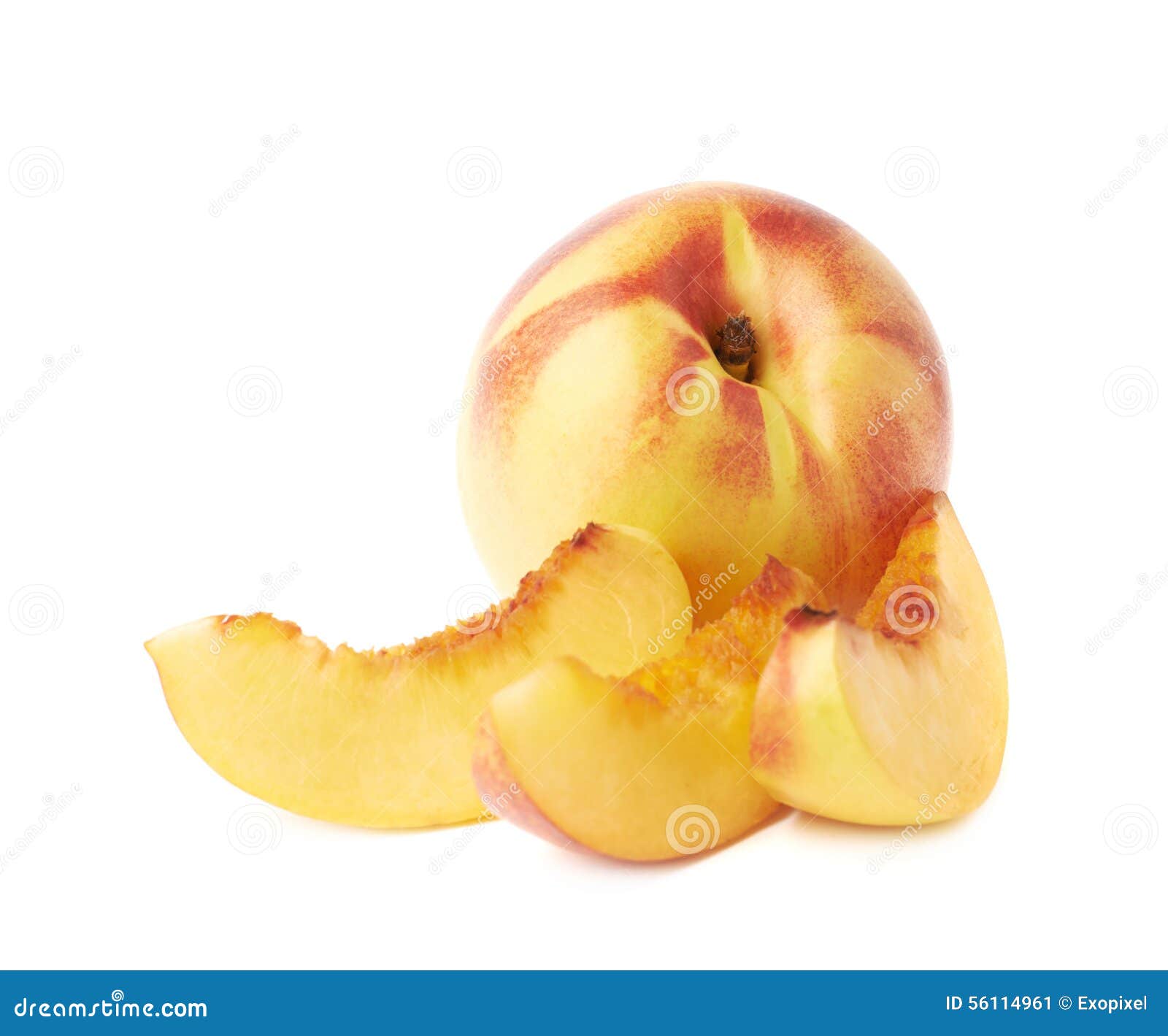 Ripe Nectarine Fruit Isolated Stock Image Image of dessert, food