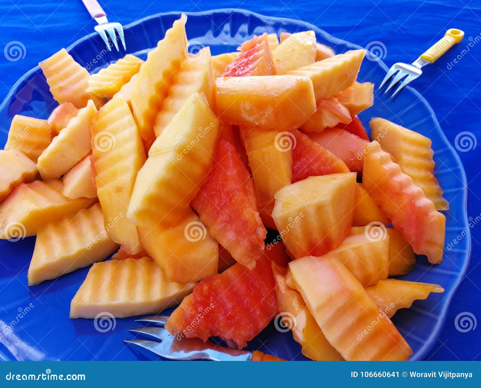 Ripe papaya stock image. Image of food, delicious, nutrition 106660641