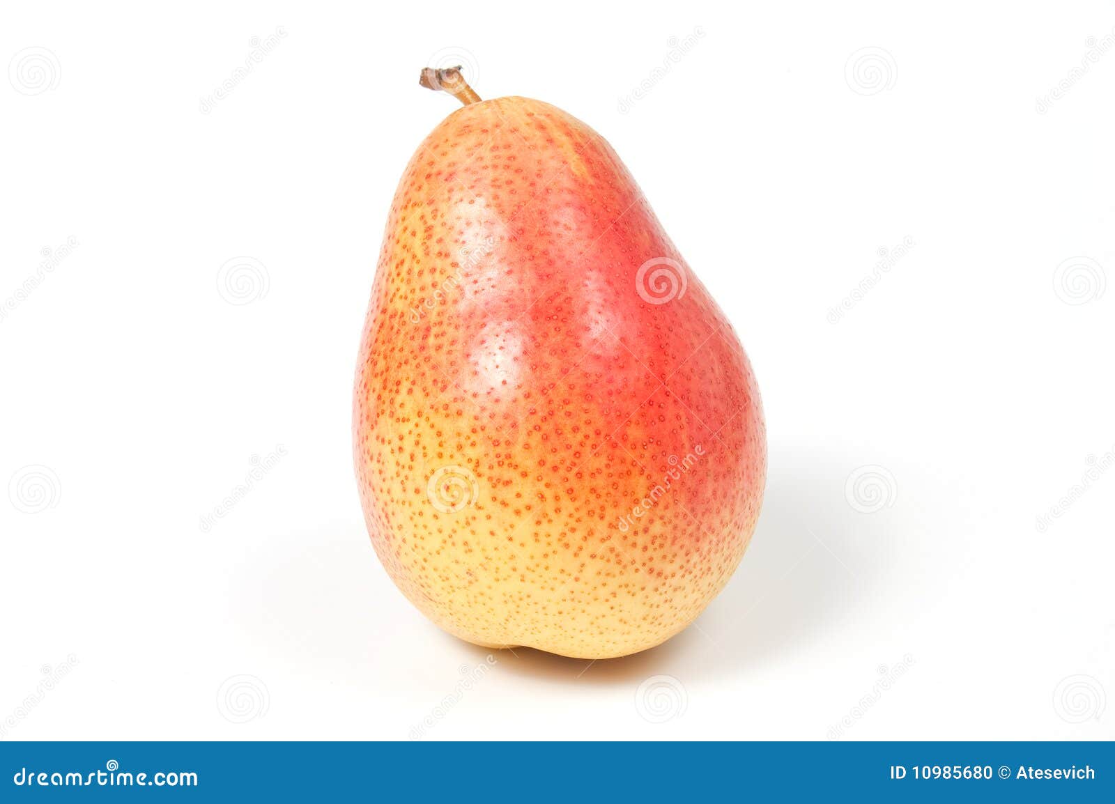 Ripe pear, isolated on white