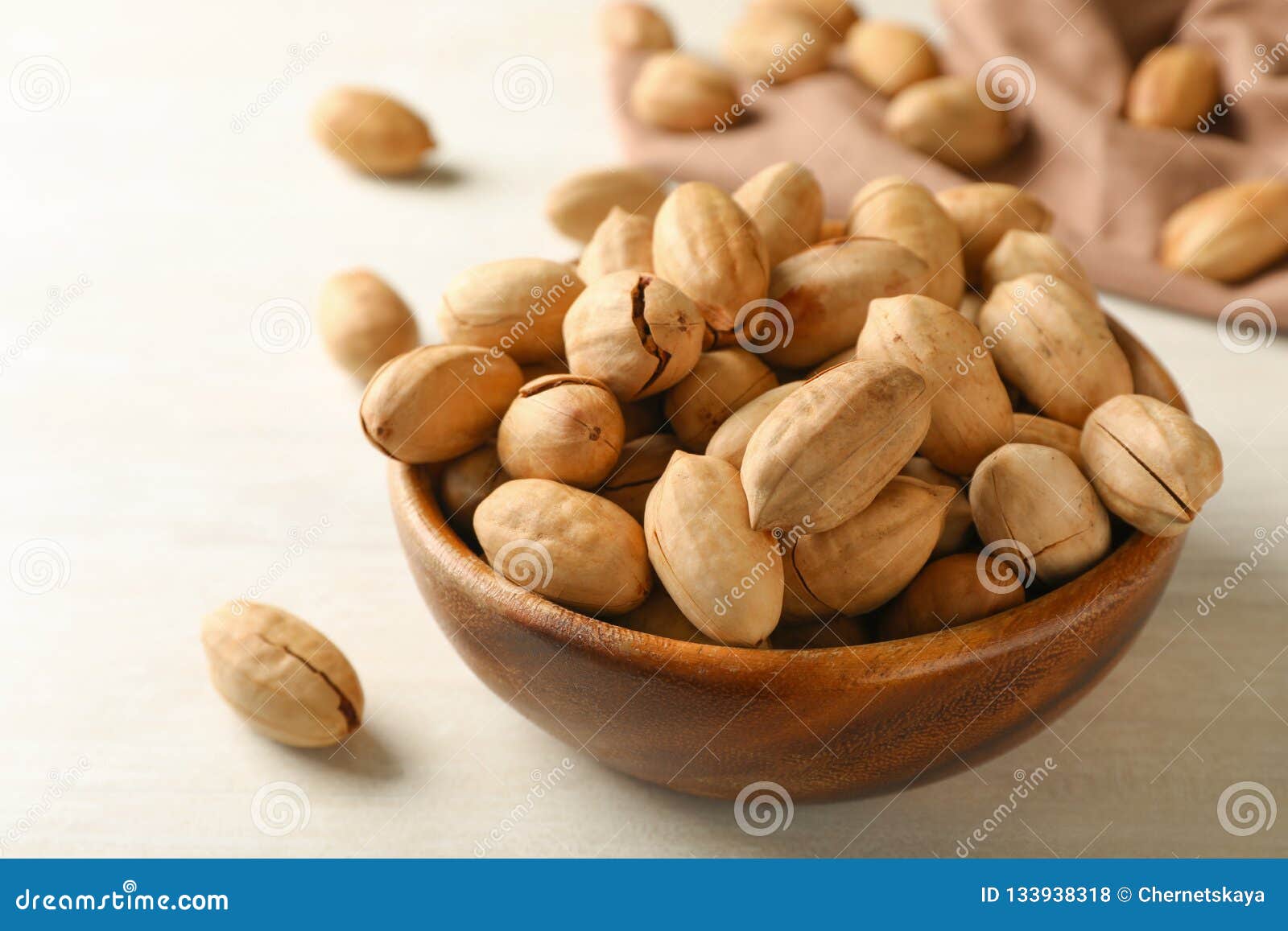 Ripe Pecan Nuts in Dish Served on Table Stock Photo Image of food