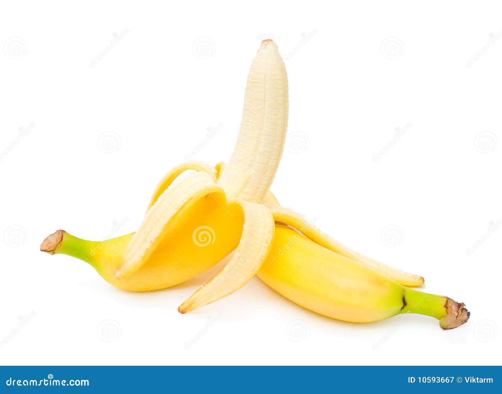 Ripe peeled bananas stock image. Image of food, breakfast 10593667