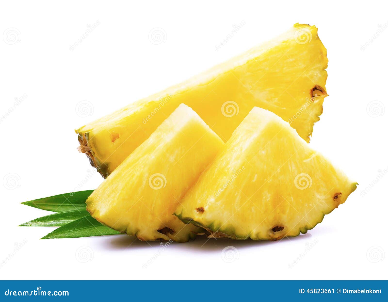 Ripe pineapple with leaf. stock image. Image of plant 45823661