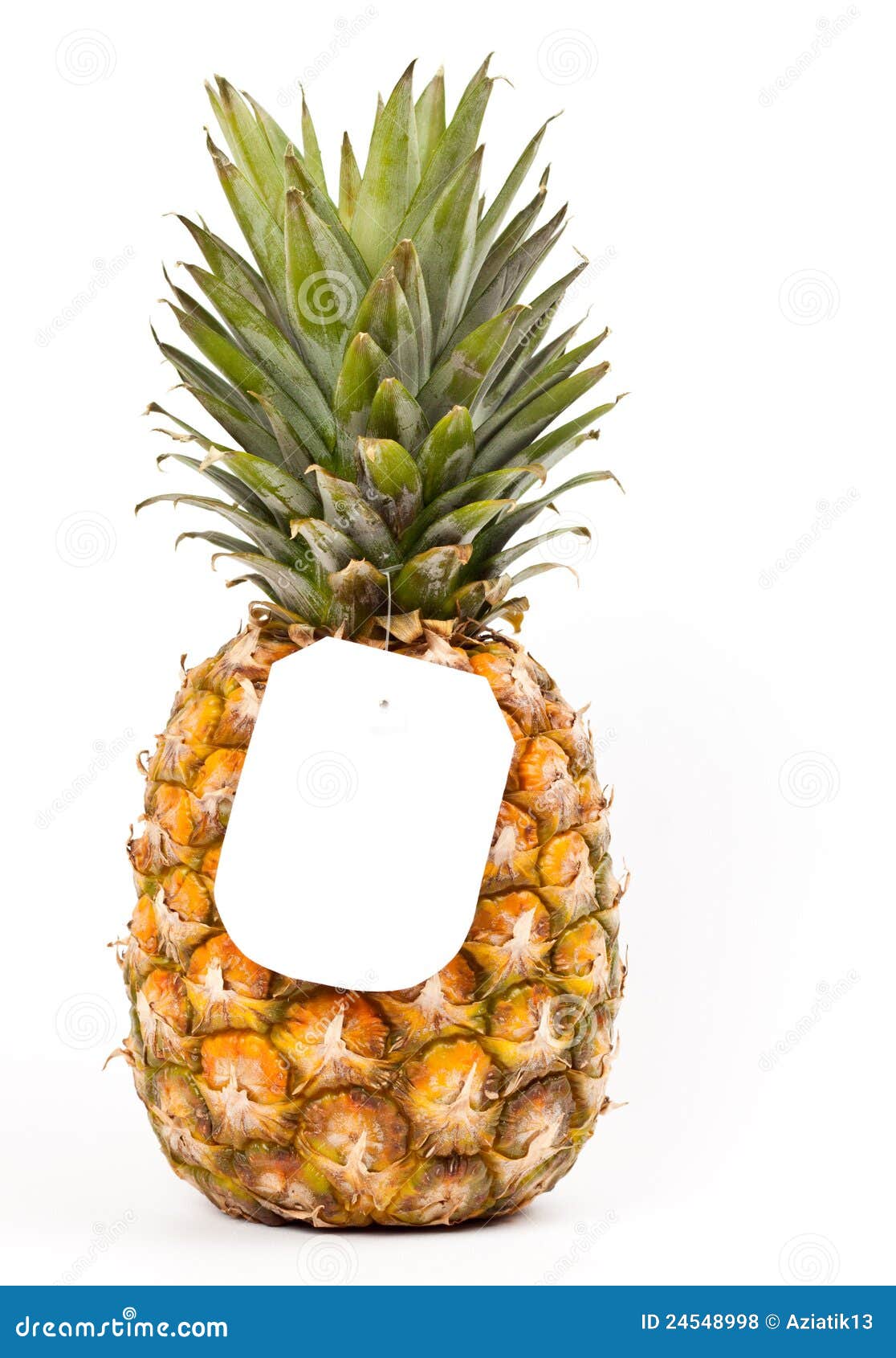 Ripe Pineapple with a Price Tag Stock Photo Image of freshness