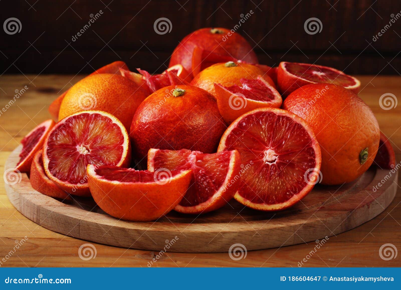 Red Oranges with Copy Space Background Stock Image Image of view