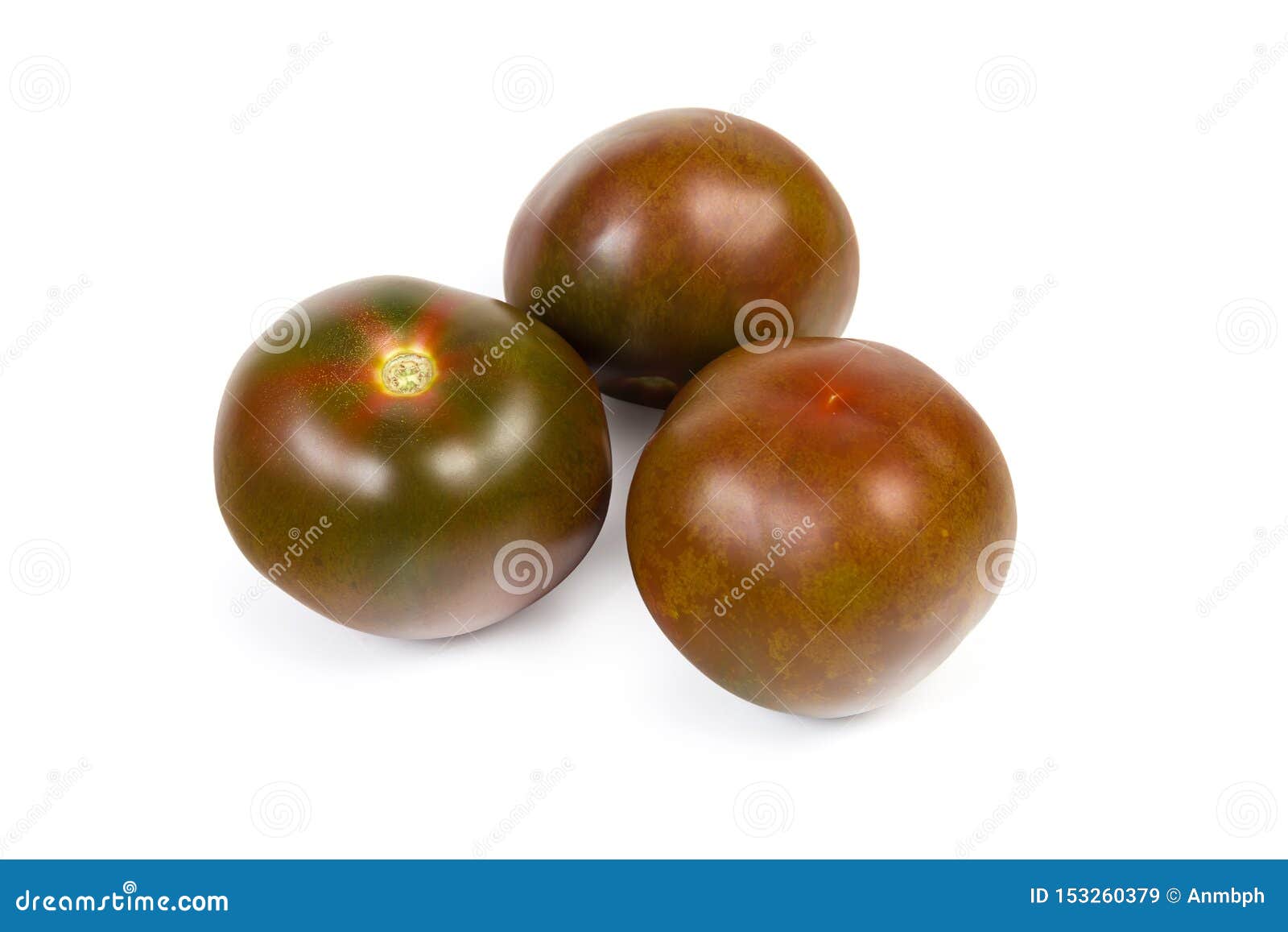 Ripe Tomatoes Kumato on a White Background Stock Image Image of