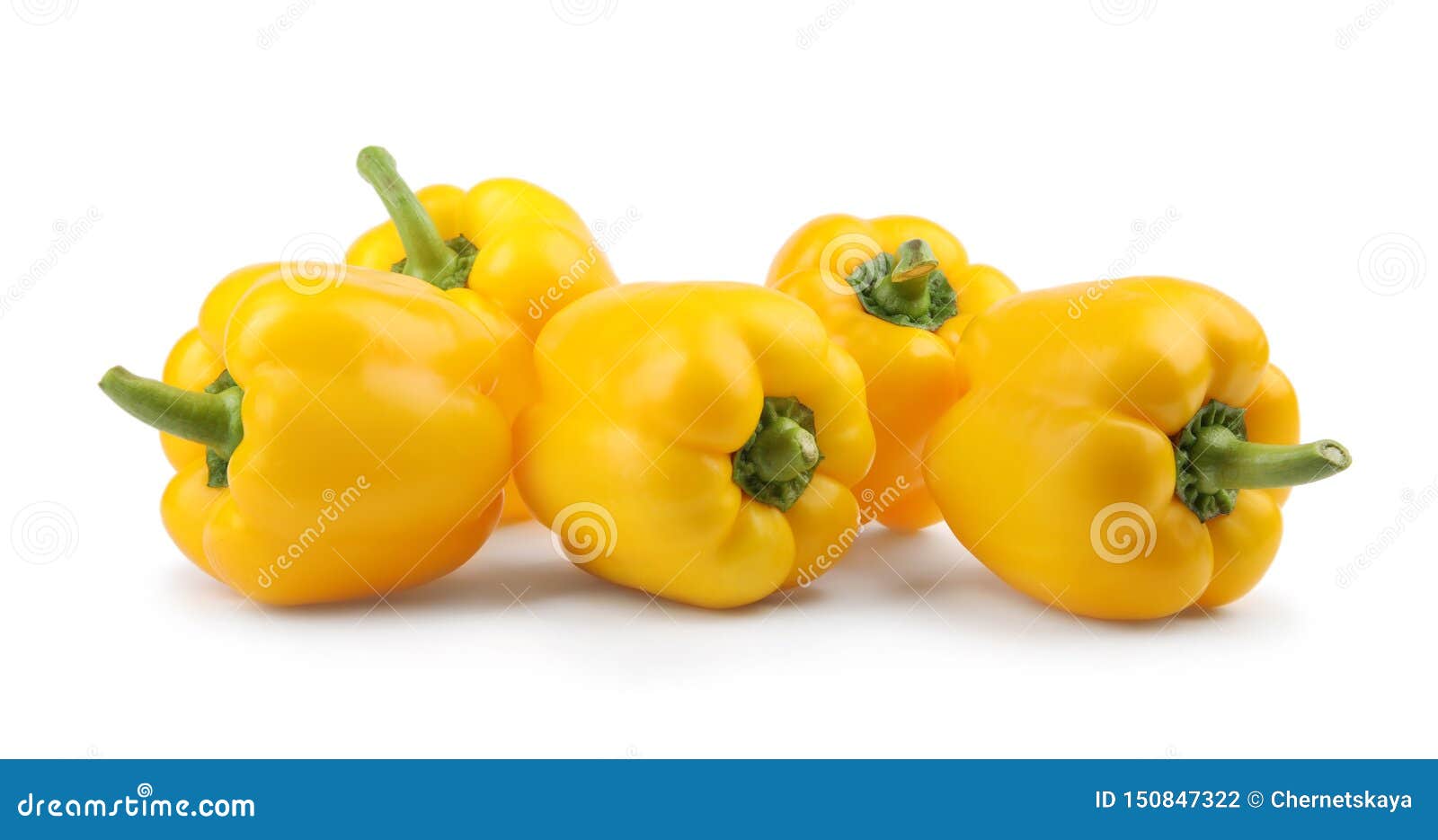 Ripe Yellow Bell Peppers on White Stock Photo Image of peppers, fresh