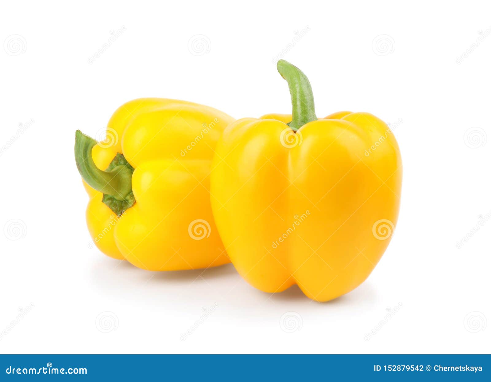 Ripe Yellow Bell Peppers Isolated Stock Photo Image of isolated