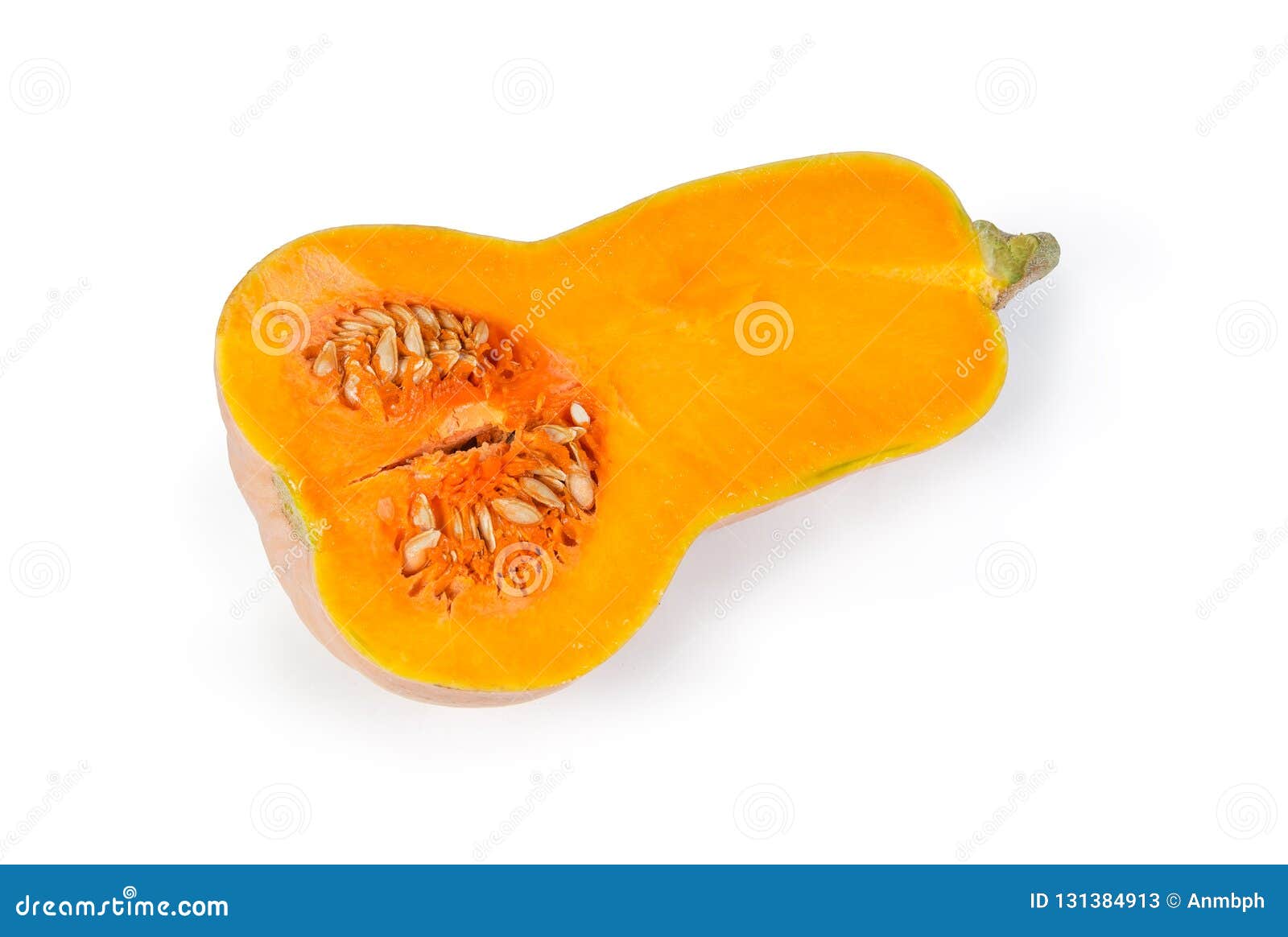 Half Of Butternut Squash On A White Background Stock Image ...