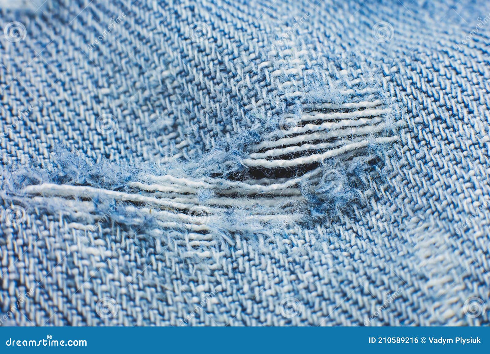 Ripped Blue Hipster Jeans Material. Destroyed Denim Cloth Texture Stock ...