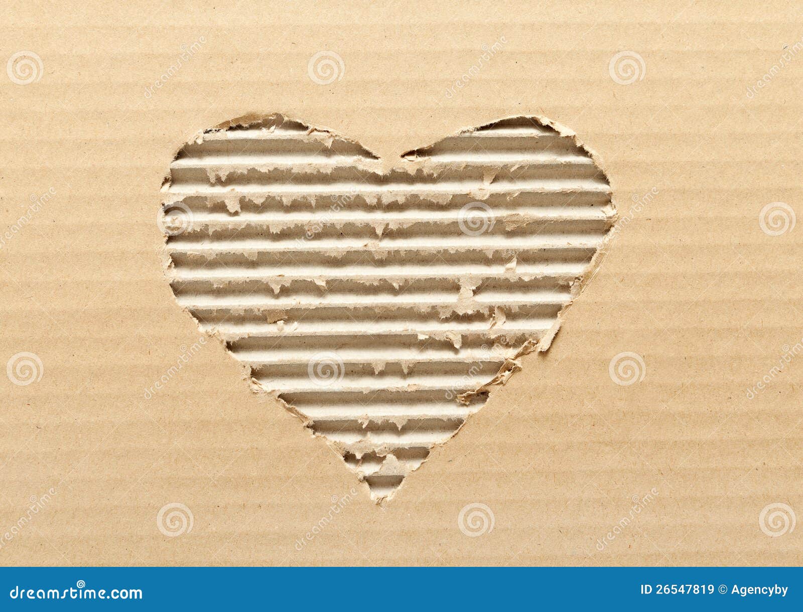 Ripped Heart Shaped Cardboard Stock Image Image of frame, crimped
