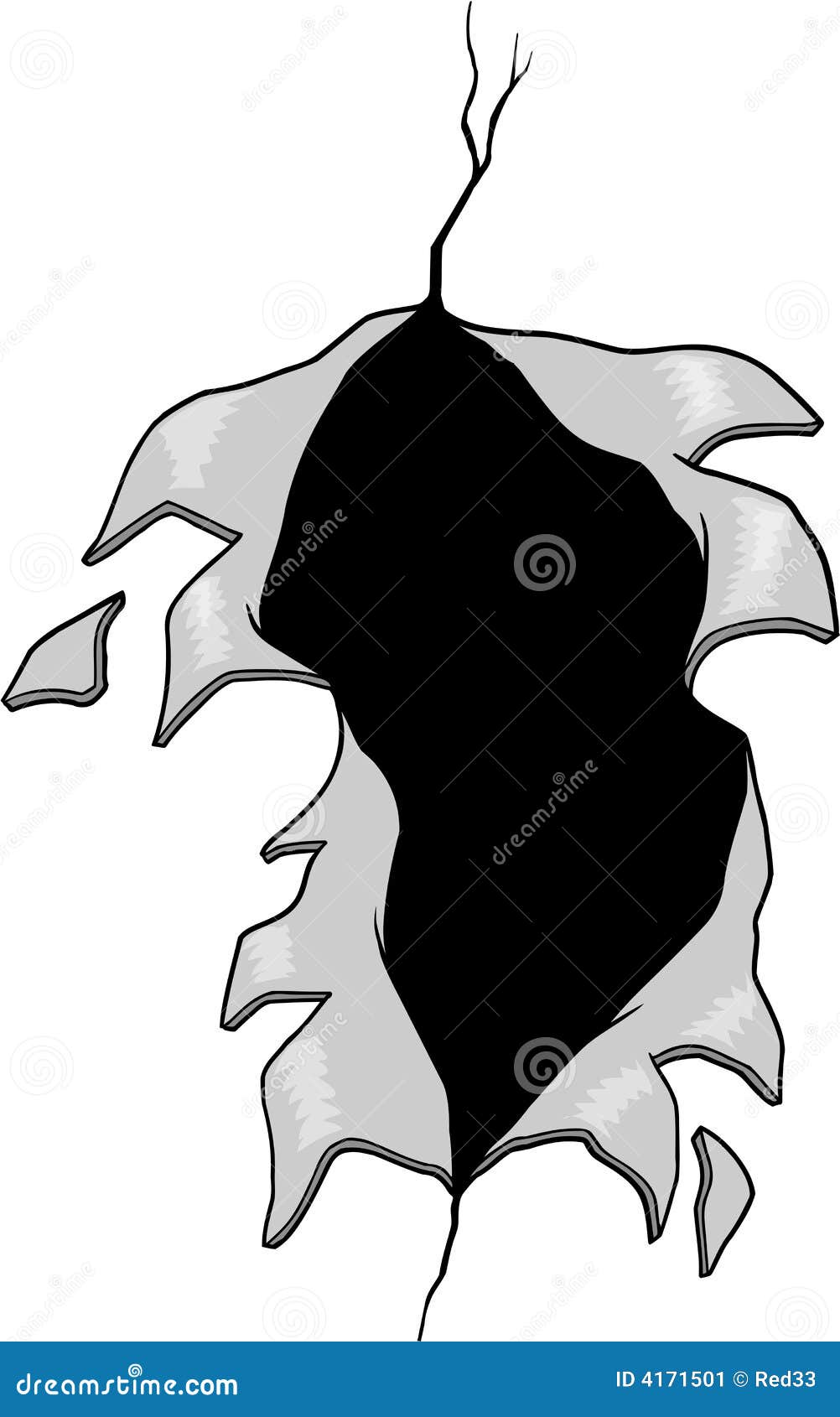 Ripped Hole Vector Stock Image - Image: 4171501