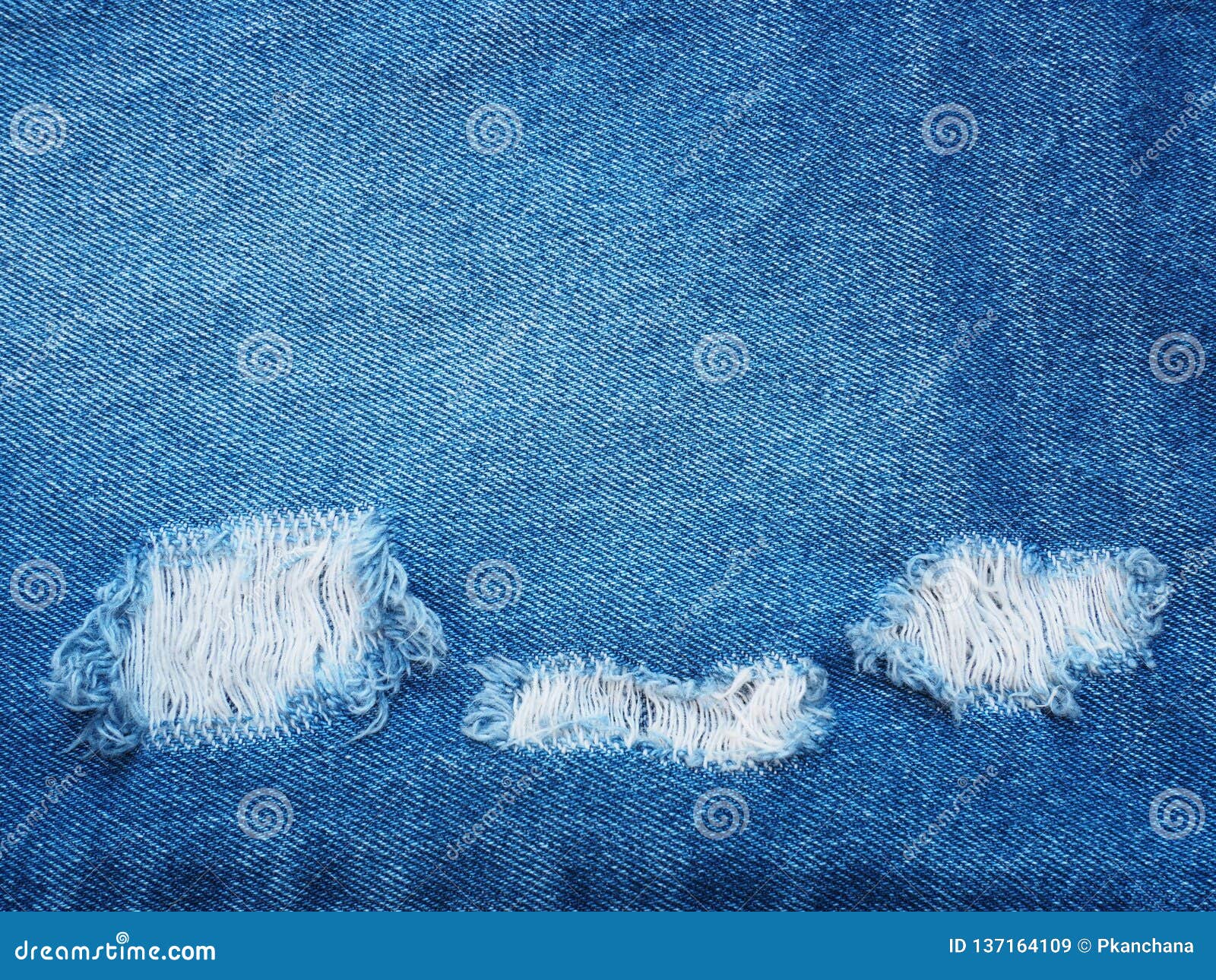 Ripped Torn Pattern Of Light Blue Jeans Stock Image - Image of casual ...