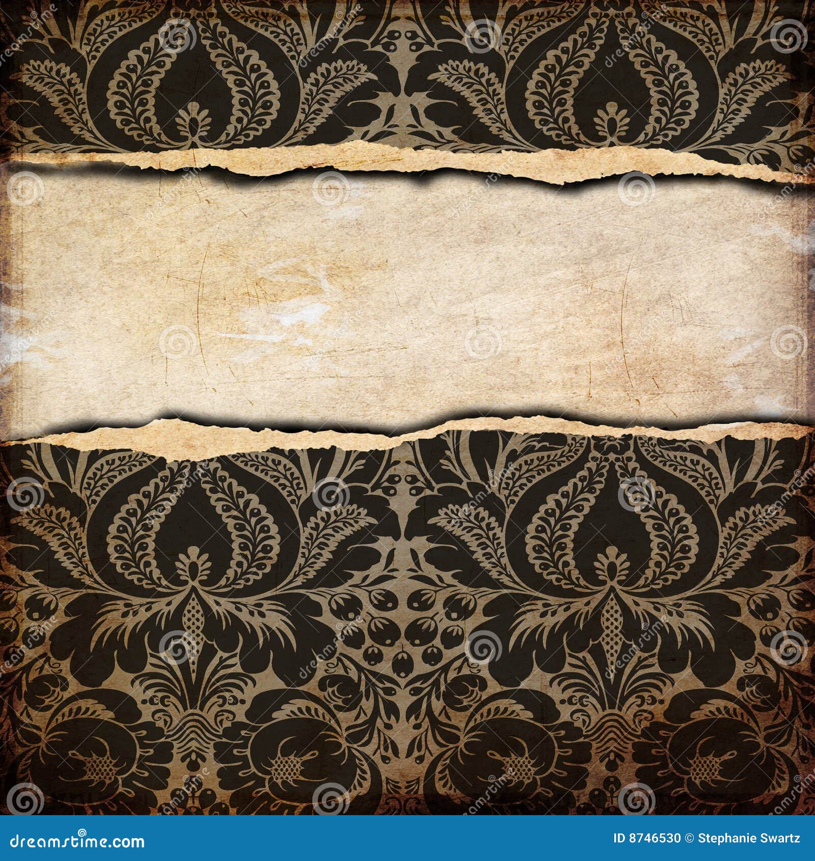Ripped wallpaper stock illustration. Illustration of elegance 8746530