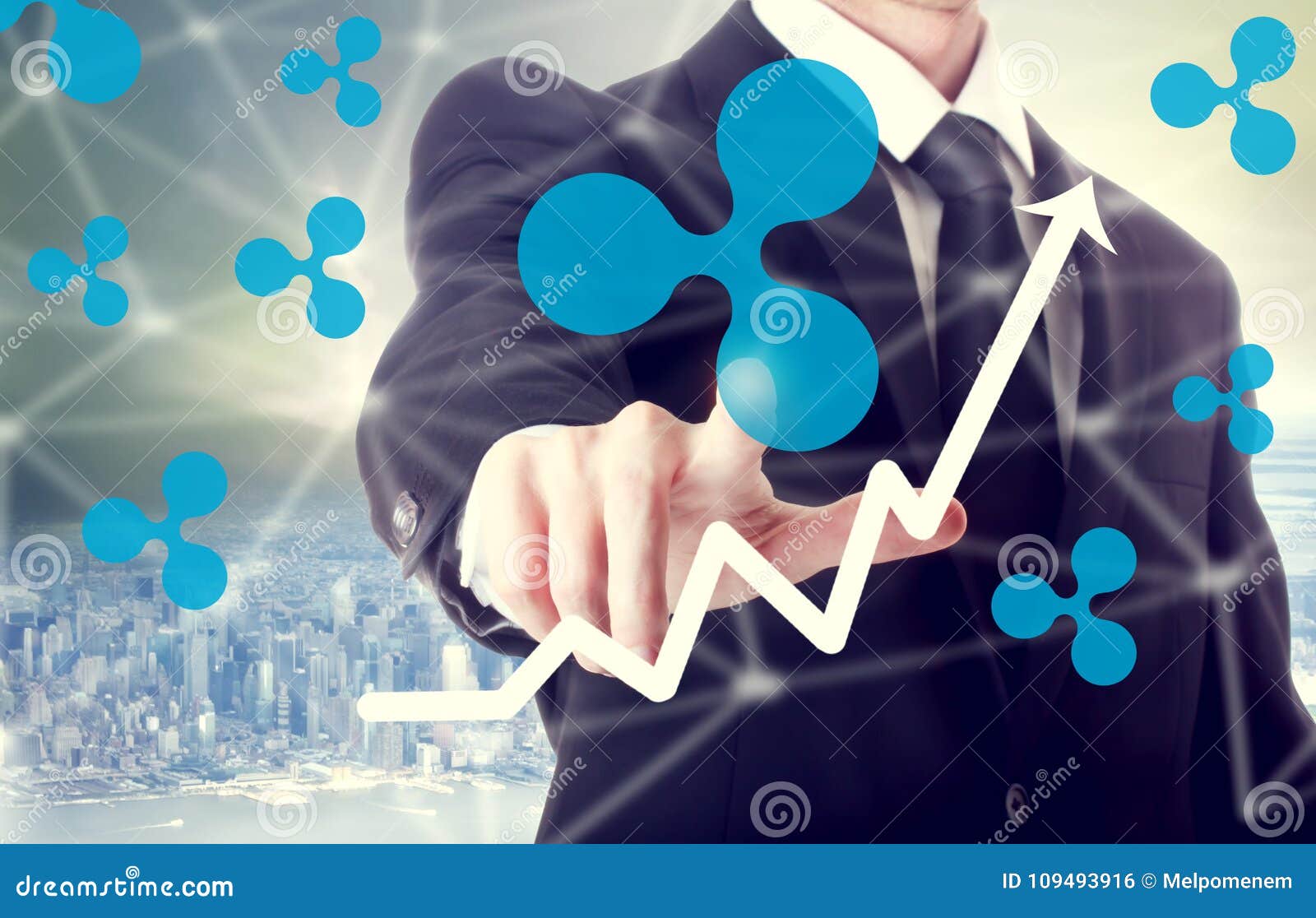 ripple concept with businessman