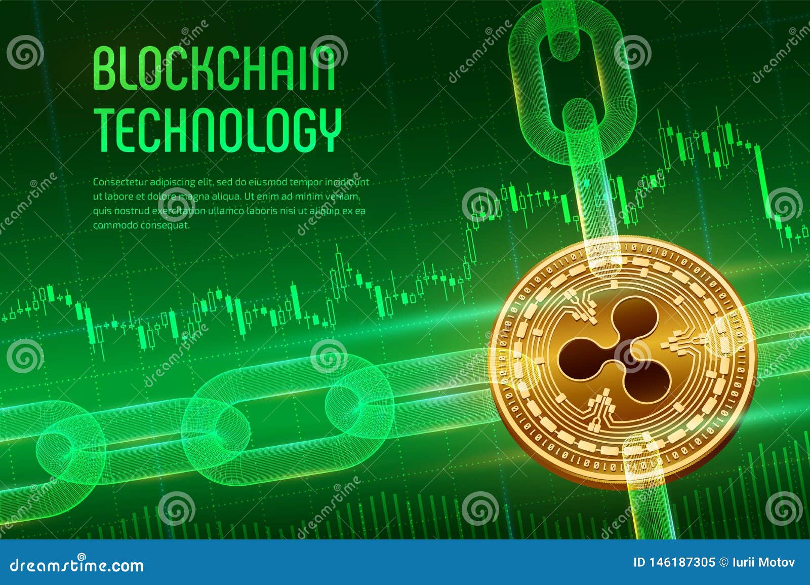 Ripple. Crypto Currency. Block Chain. 3D Isometric ...