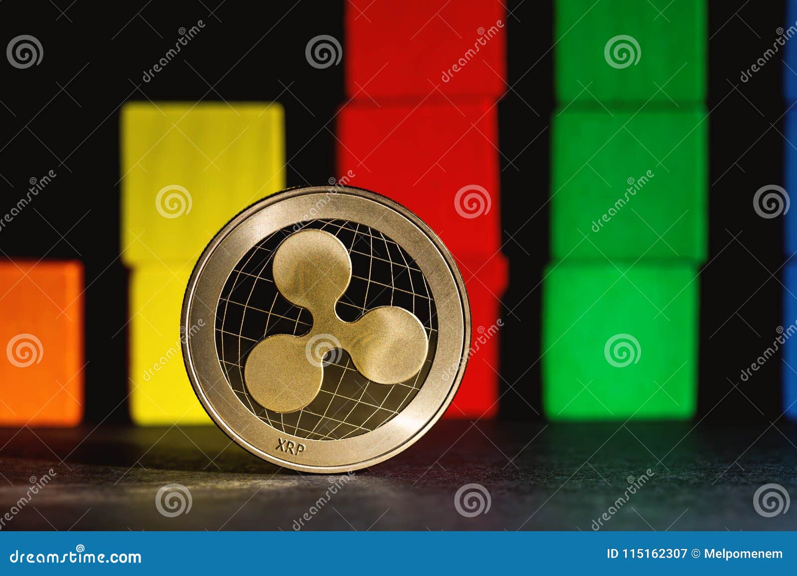 Ripple cryptocurrency coin stock image. Image of ...