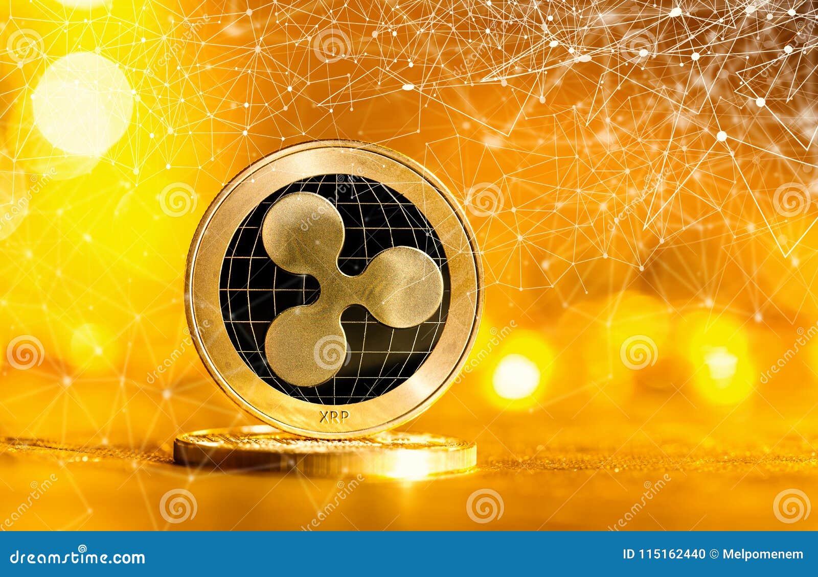Ripple cryptocurrency coin stock photo. Image of concept ...