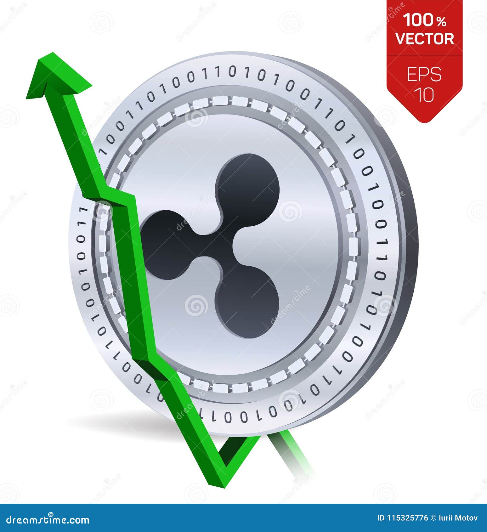 Ripple. Growth. Green Arrow Up. Ripple Index Rating Go Up ...