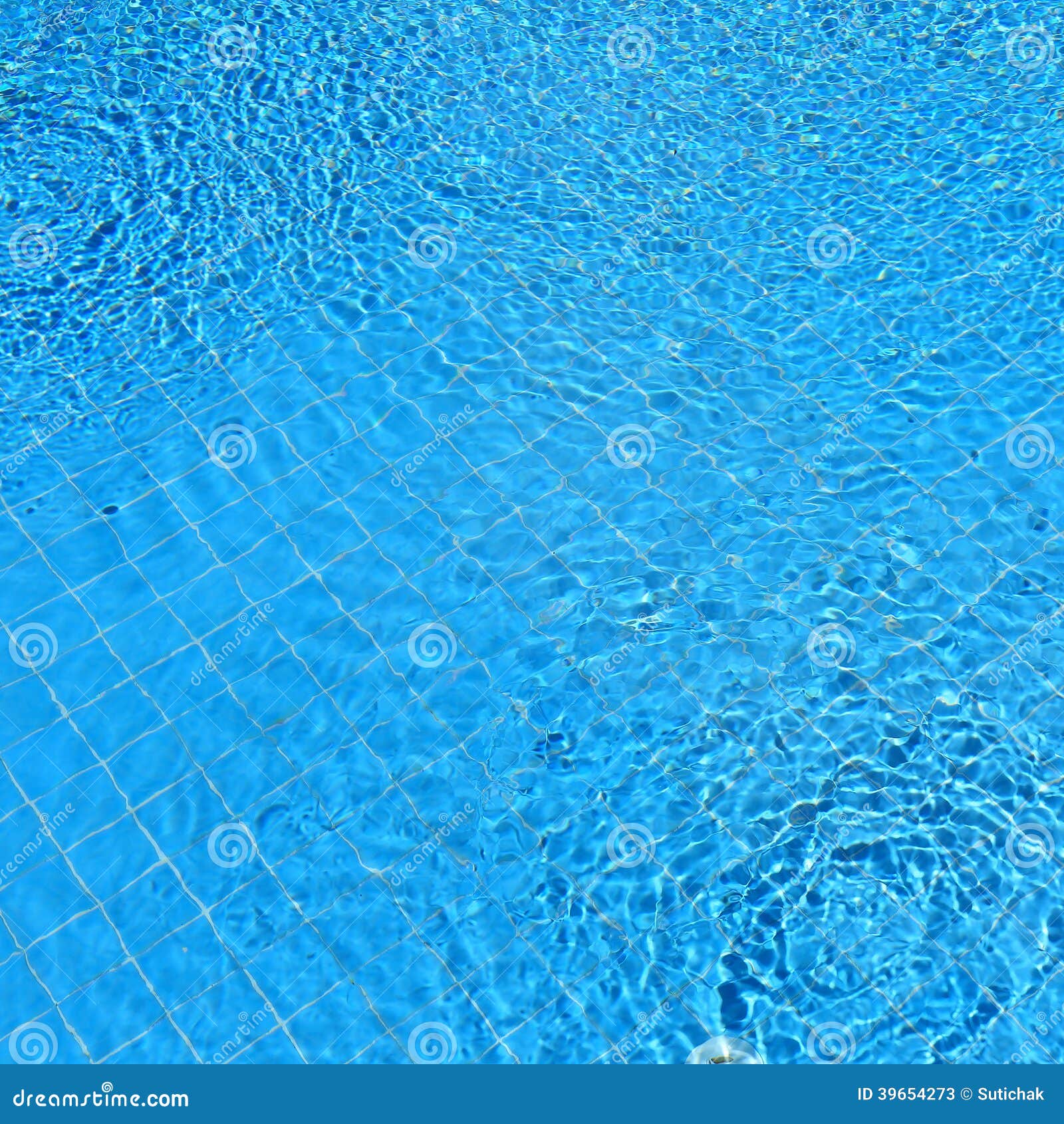 Abstract blue ripple water in swimming pool
