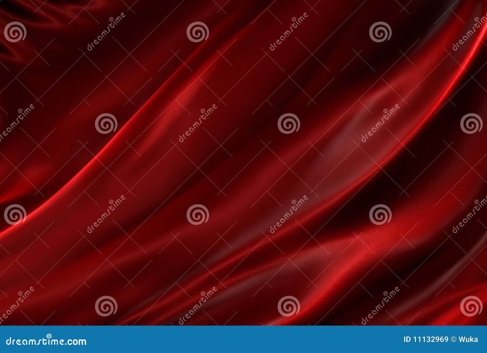 rippled red silk