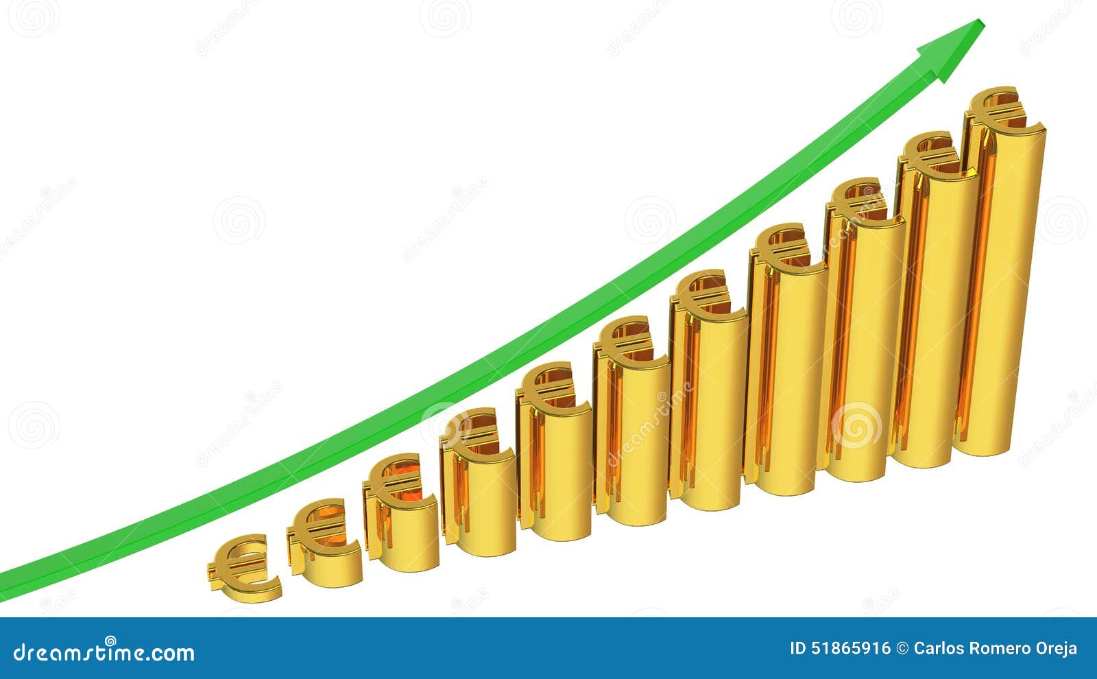 Rise of the euro stock illustration. Illustration of graph 51865916