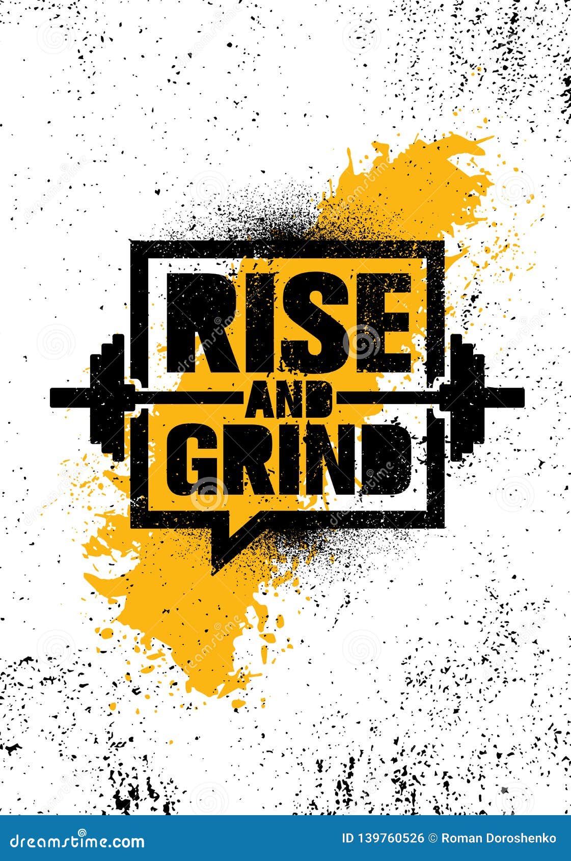 rise and grind. workout and fitness sport motivation quote. creative  typography strong banner concept.