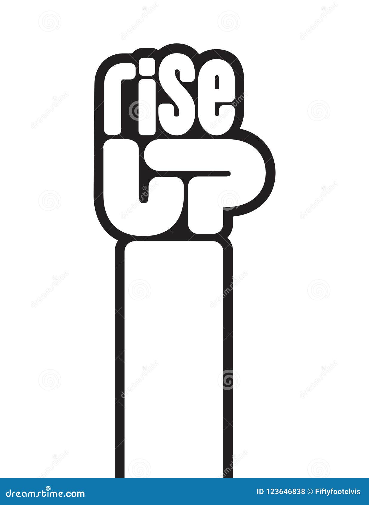 rise up raised fist protest .