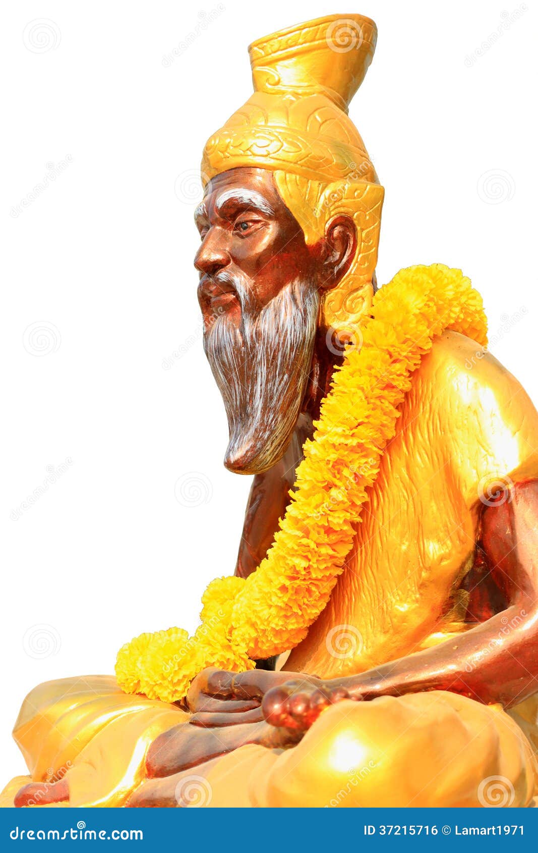 Old Statue Of A Rishi Muni Royalty-Free Stock Image | CartoonDealer.com ...