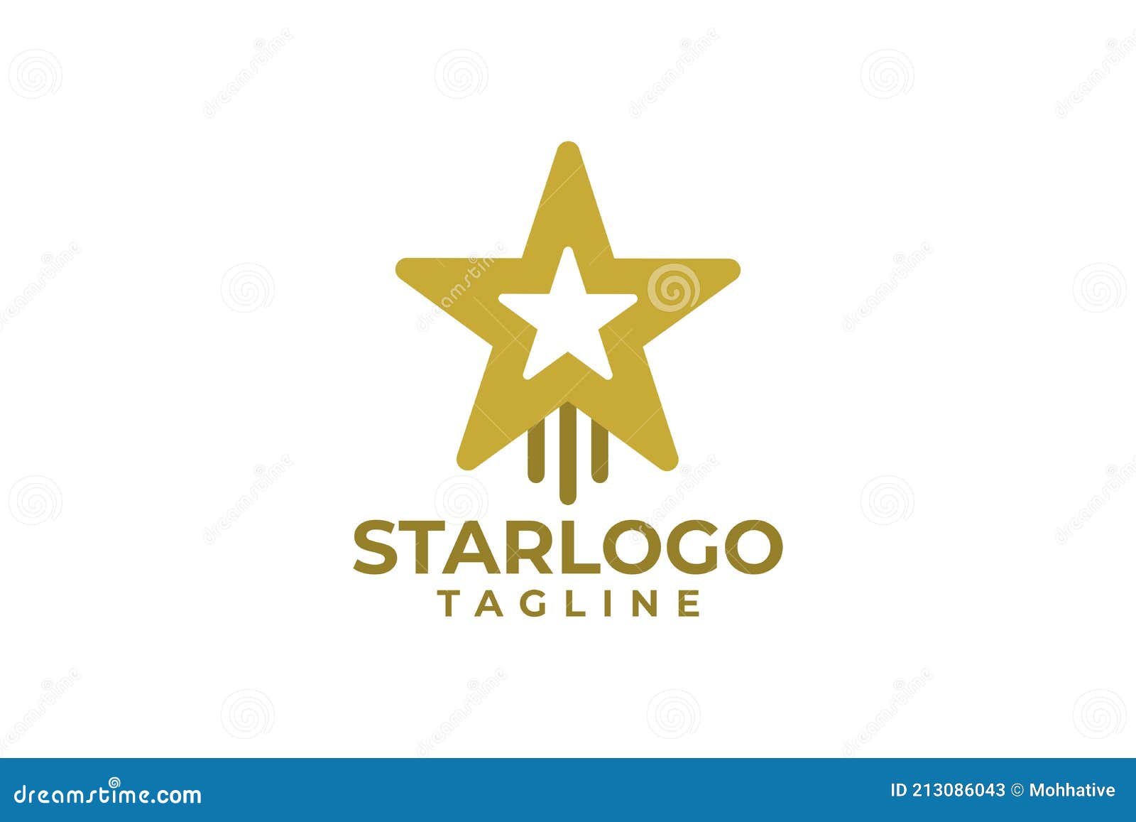 Rising Star Logo. Simple Star Vector Symbol. Stock Vector Illustration of company, identity