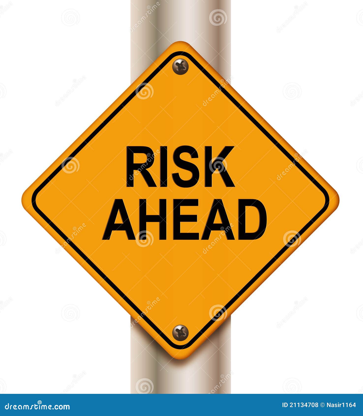 Risk ahead sign stock illustration. Illustration of protection - 21134708