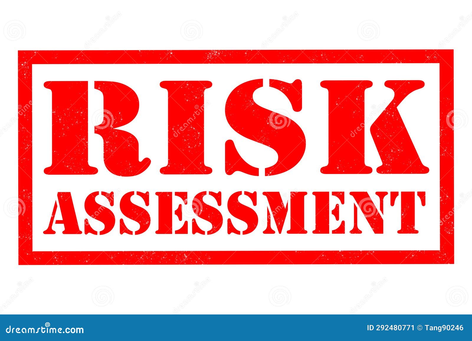 Risk Assessment Rubber Stamp Over a White Background Stock Illustration