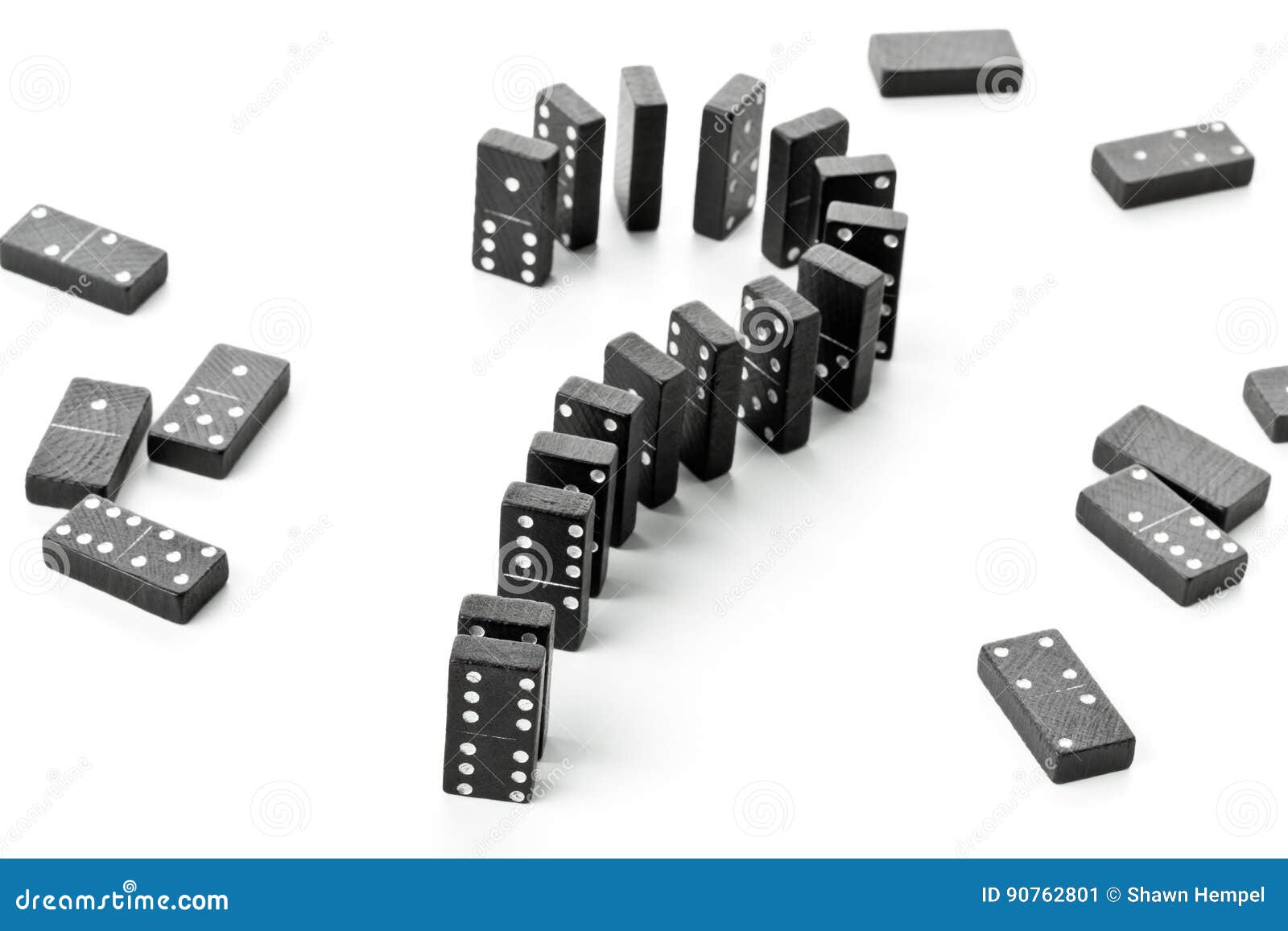 risk, challenge or uncertainty concept - domino game stones form