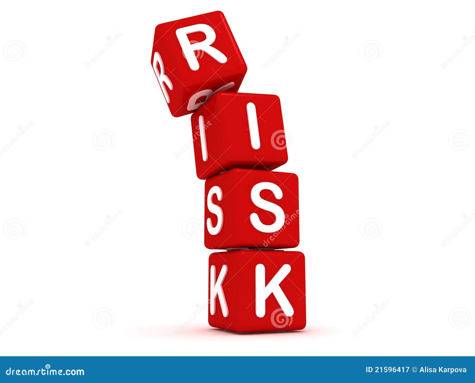 Risk Concept with Red Cubes Stock Illustration - Illustration of themes ...