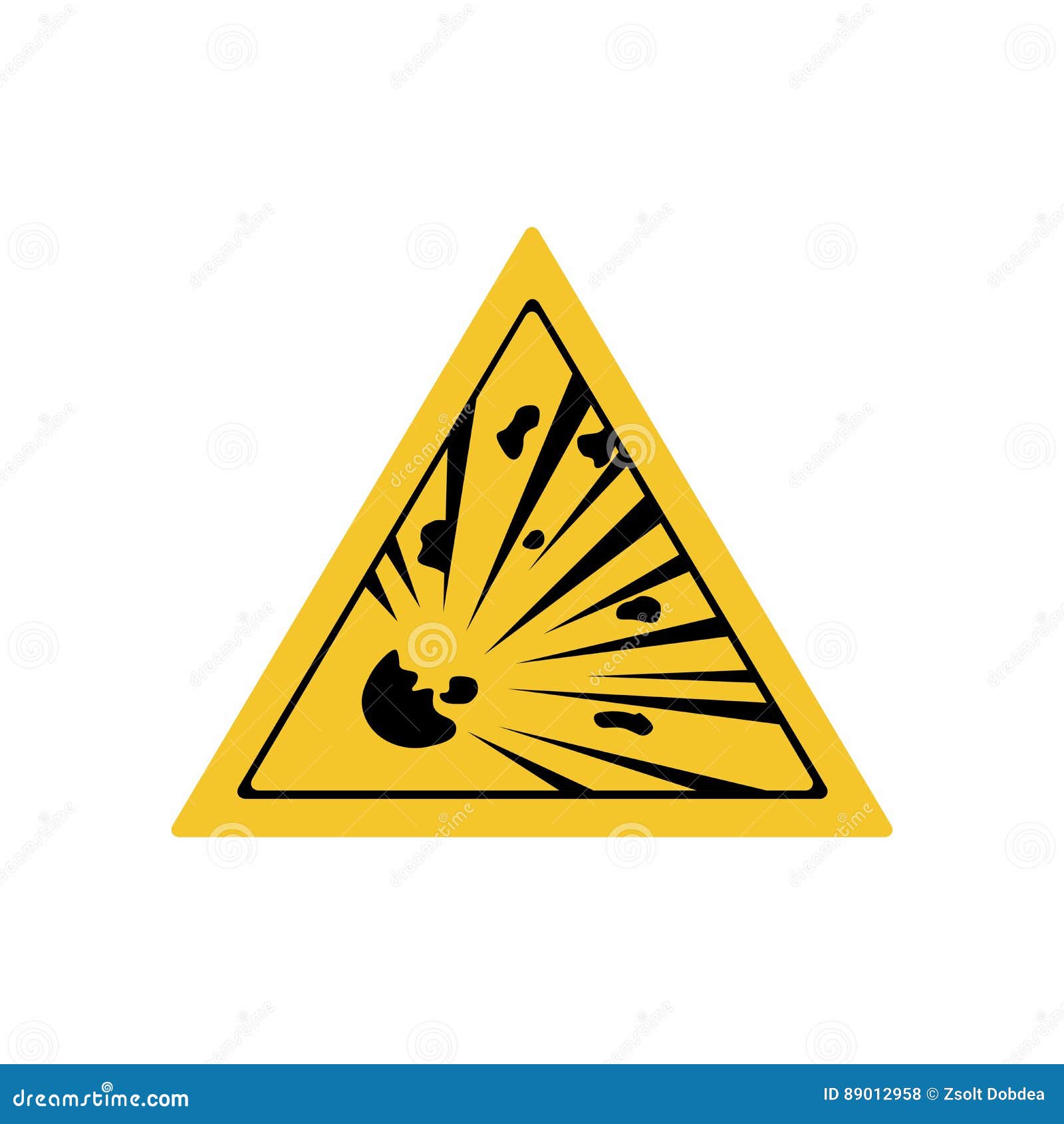 Risk of Explosion Sign Vector Stock Vector - Illustration of danger