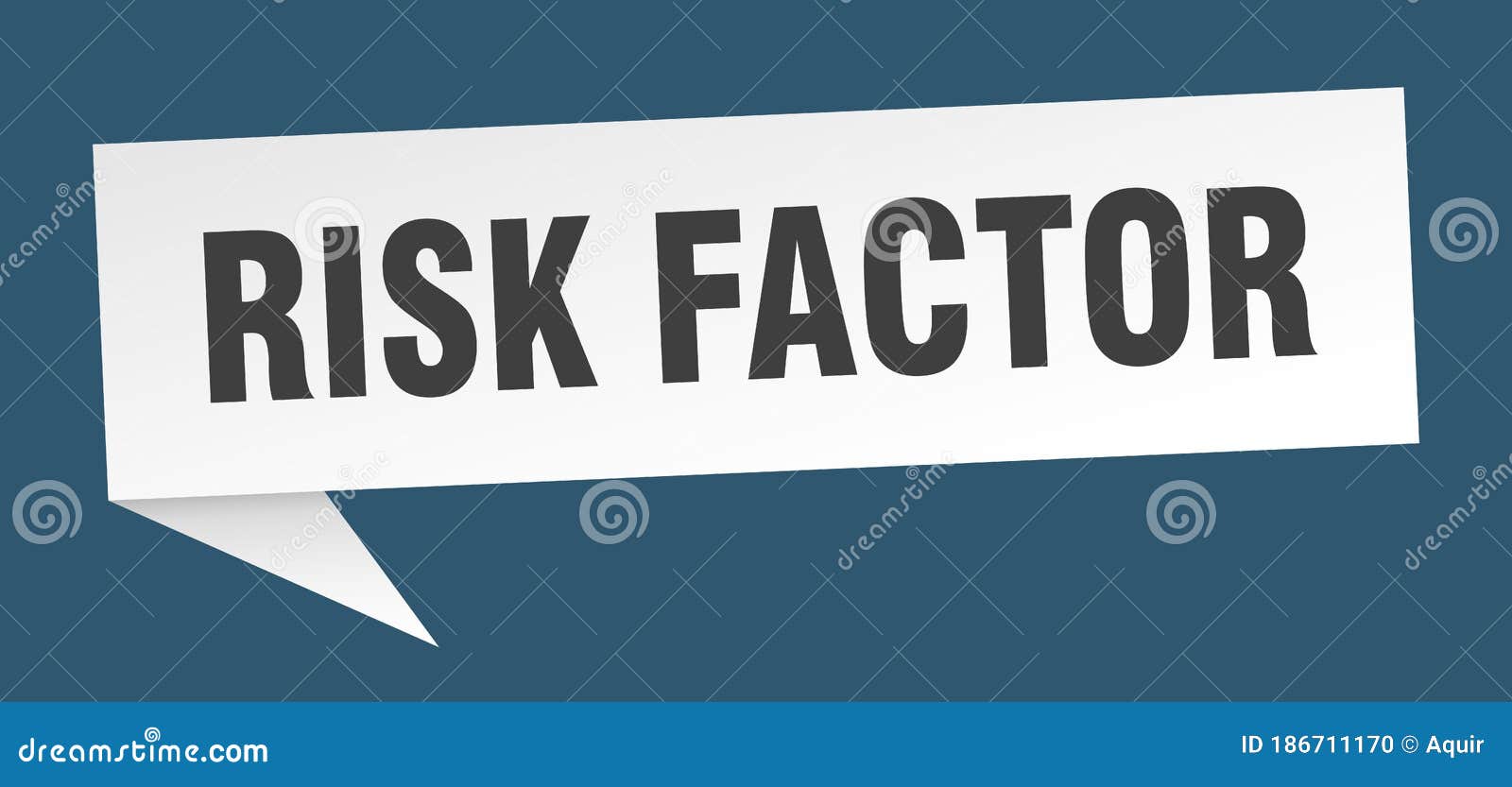 Risk Factor Banner. Risk Factor Speech Bubble Stock Vector