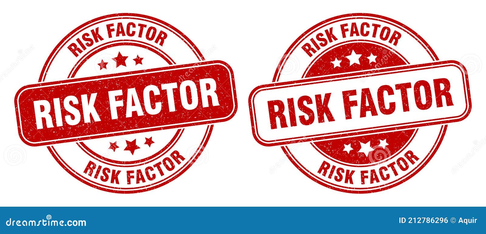 Risk Factor Stamp. Risk Factor Label. Round Grunge Sign Stock Vector