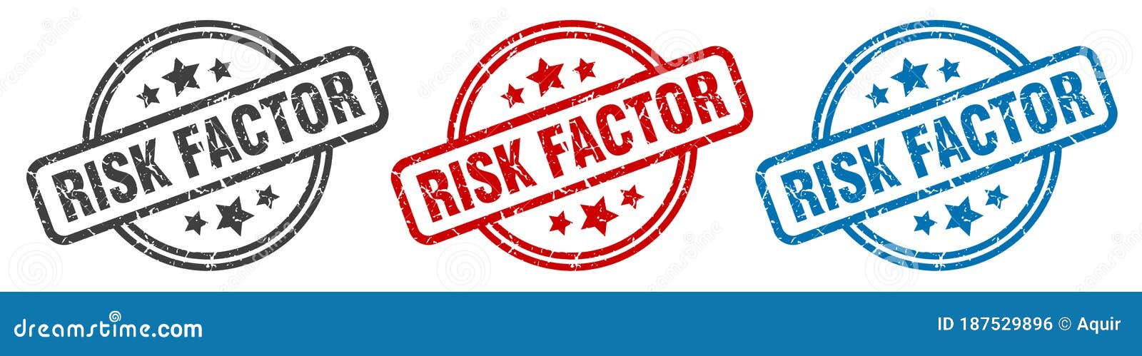 Risk Factor Stamp. Risk Factor Round Isolated Sign Stock Vector