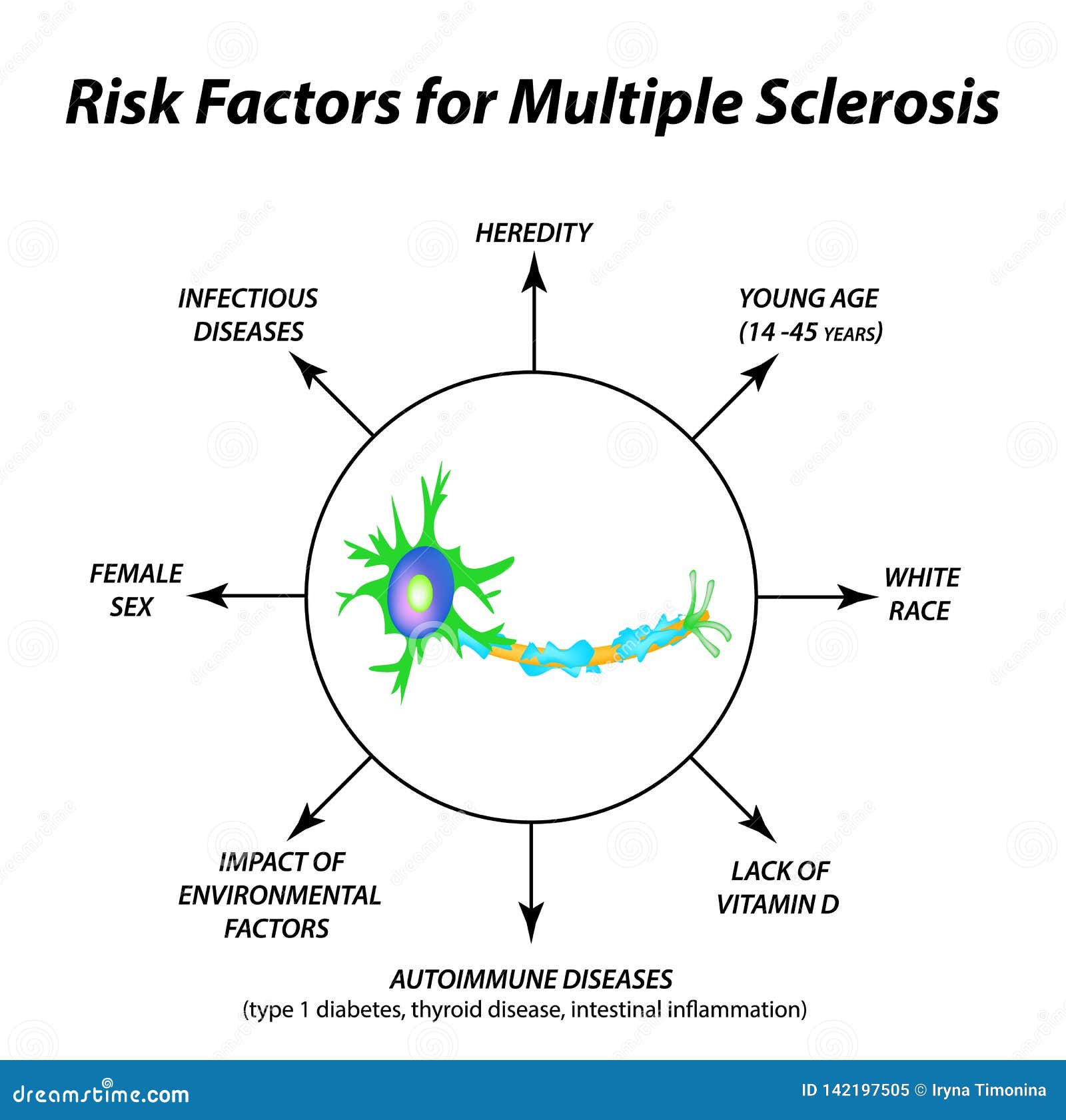 risk factors for multiple sclerosis. the destruction of the myelin sheath on the axon. damaged myelin. world multiple