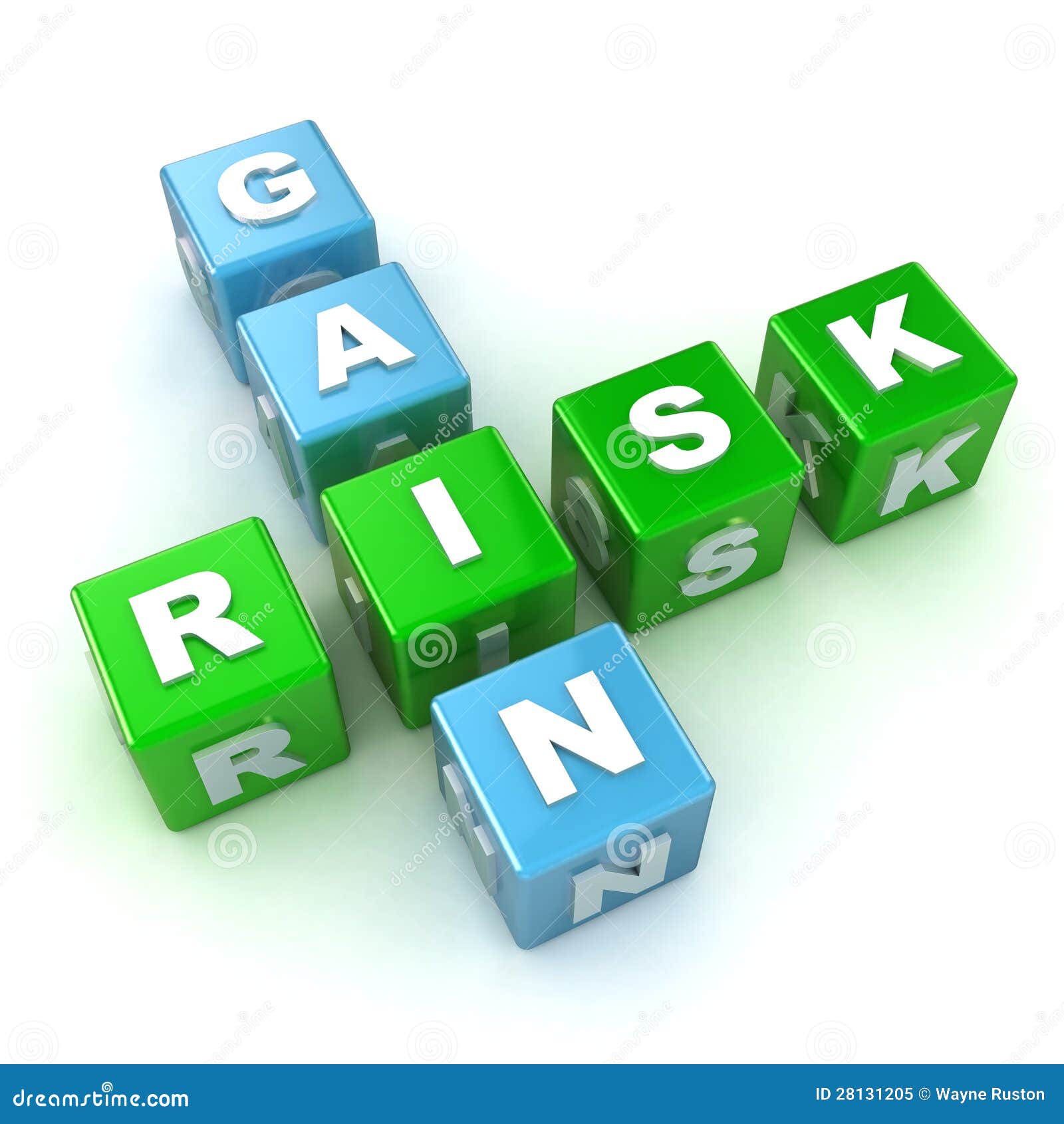 Risk / Gain Crossword stock illustration Illustration of management