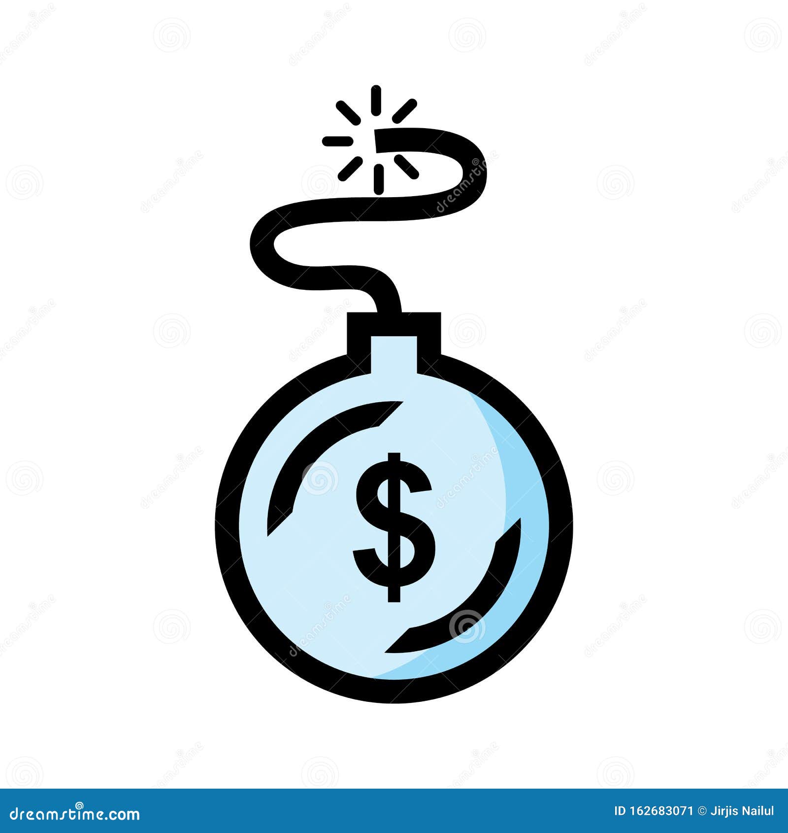 Risk Icon Isolated on White Background from Finance Collection Stock