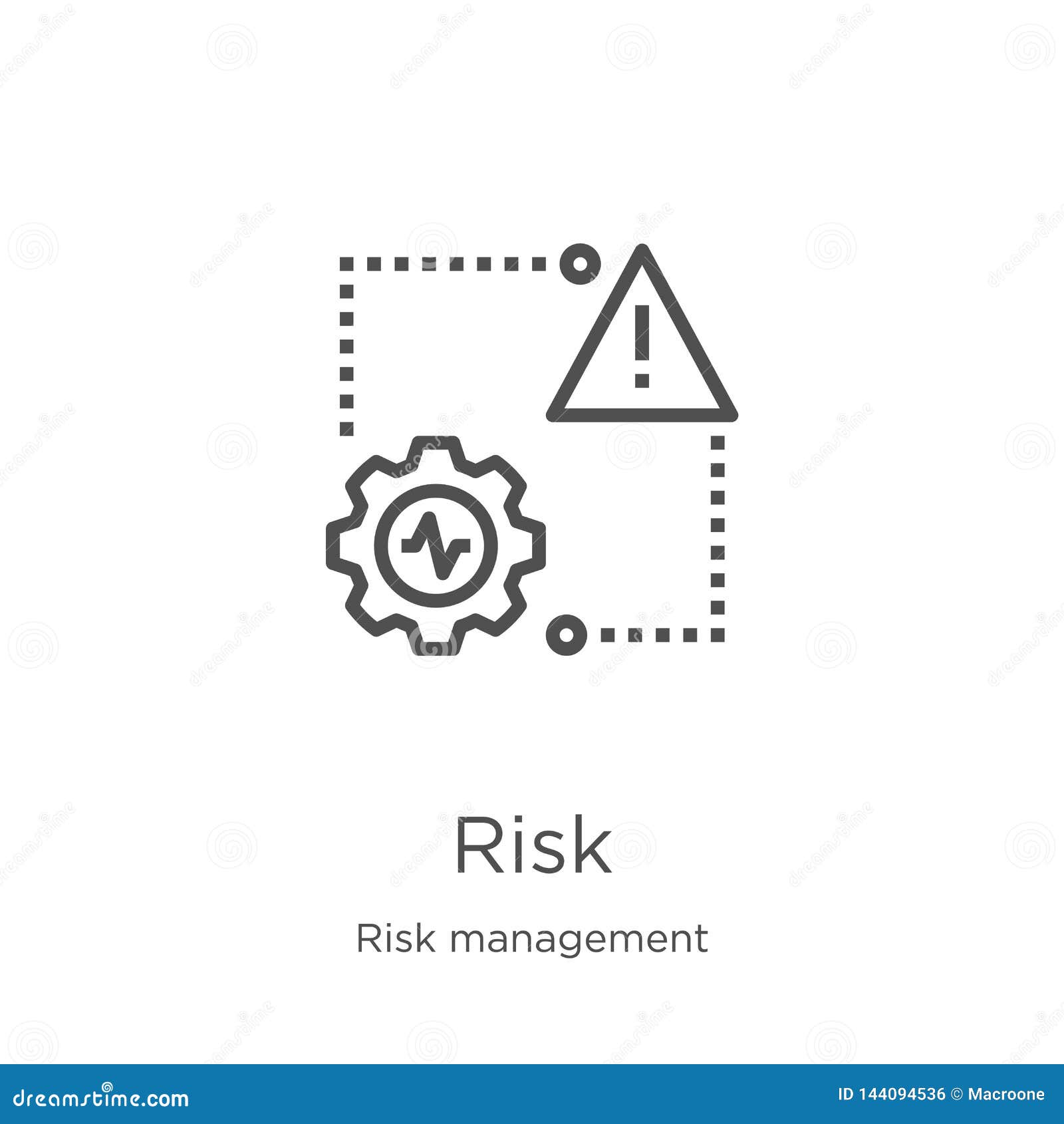 Risk Icon Vector from Risk Management Collection. Thin Line Risk
