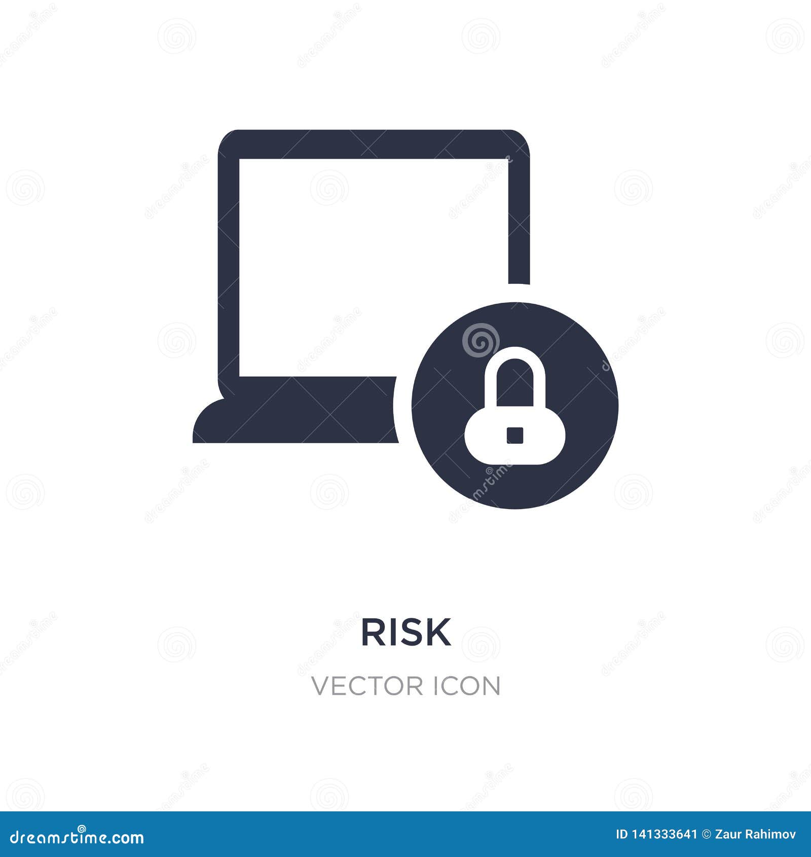 Risk Icon on White Background. Simple Element Illustration from Cyber