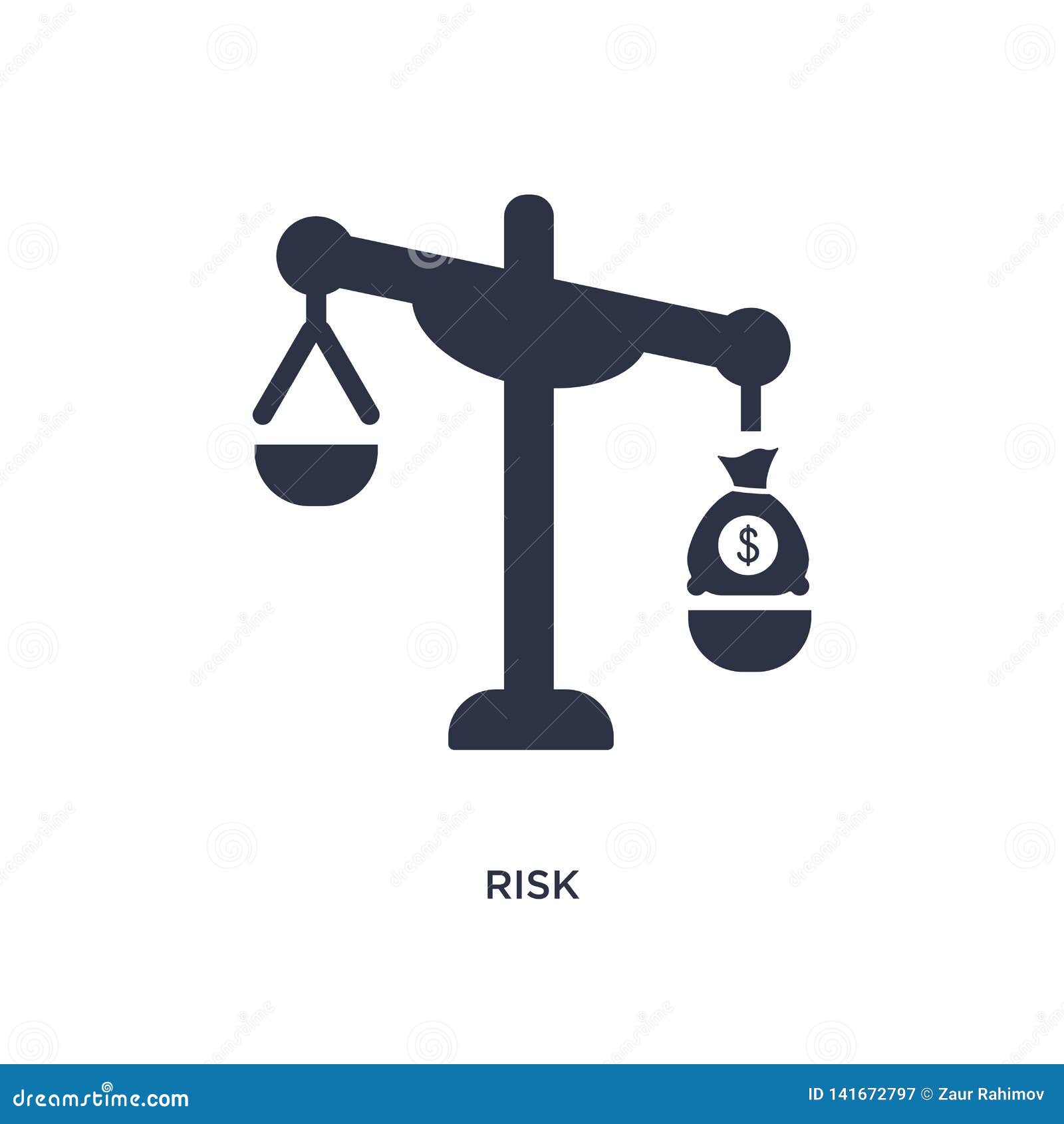 Risk Icon on White Background. Simple Element Illustration from