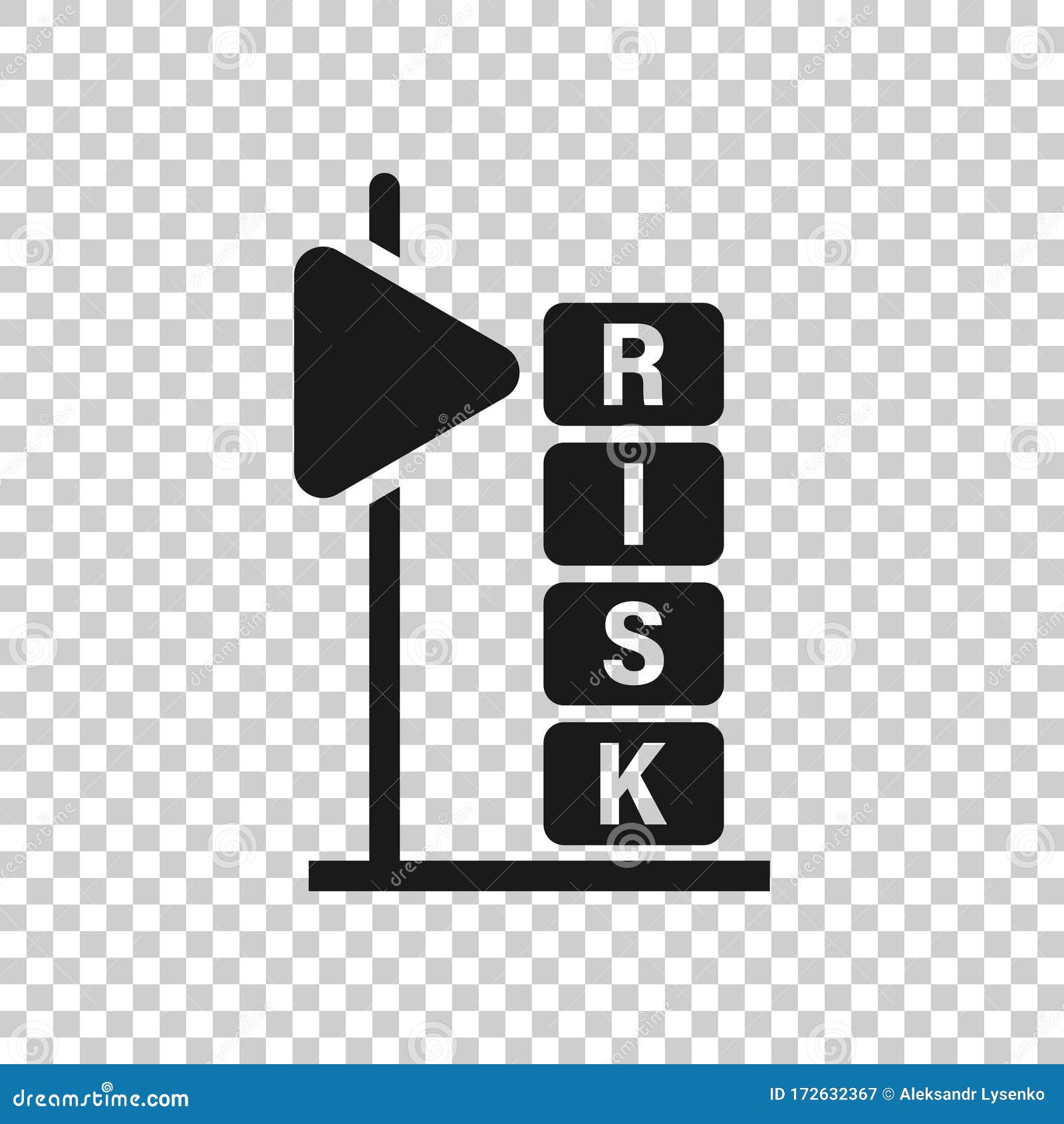 Risk Level Icon in Flat Style. Result Vector Illustration on White
