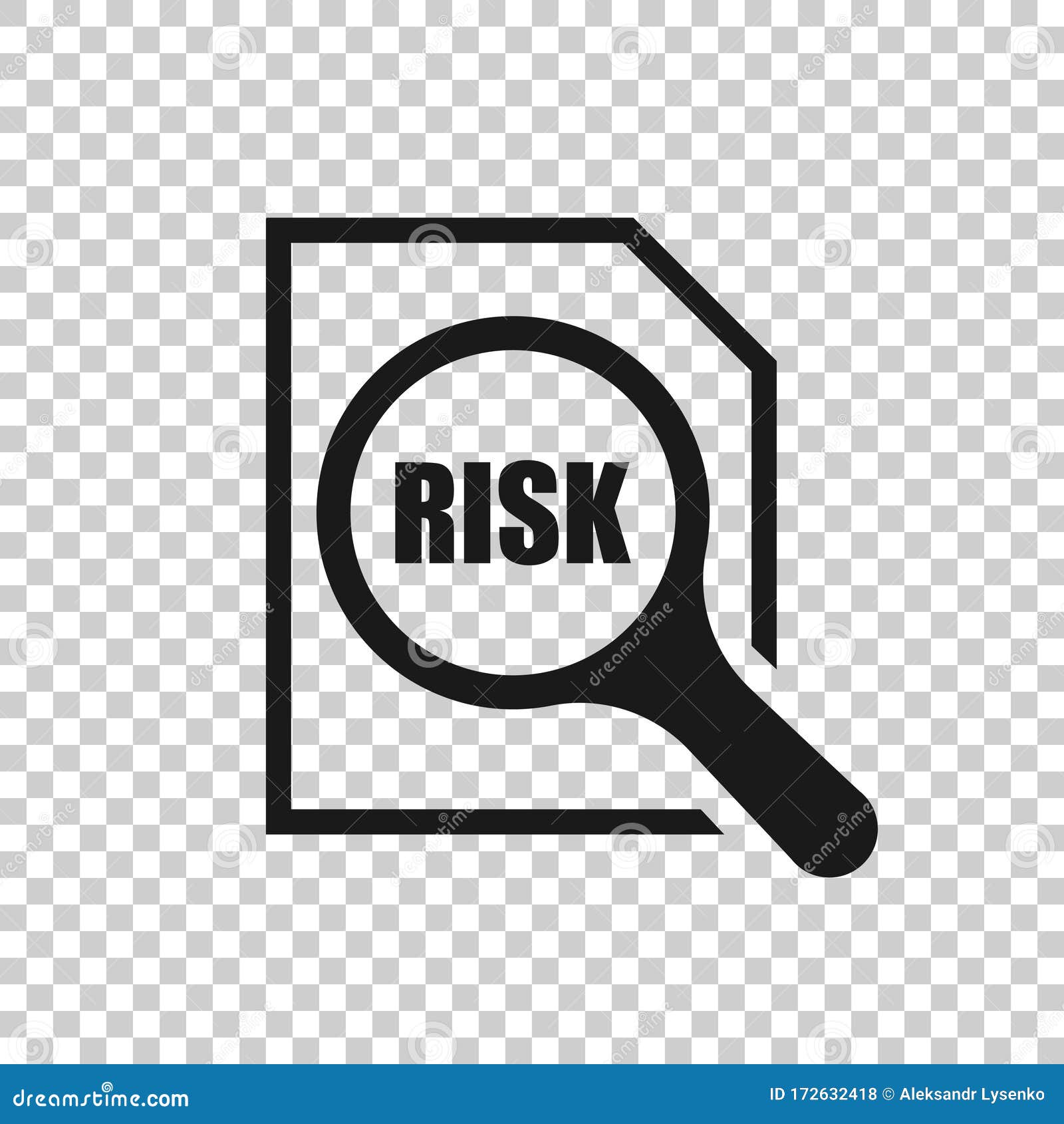 Risk Level Icon in Flat Style. Result Vector Illustration on White