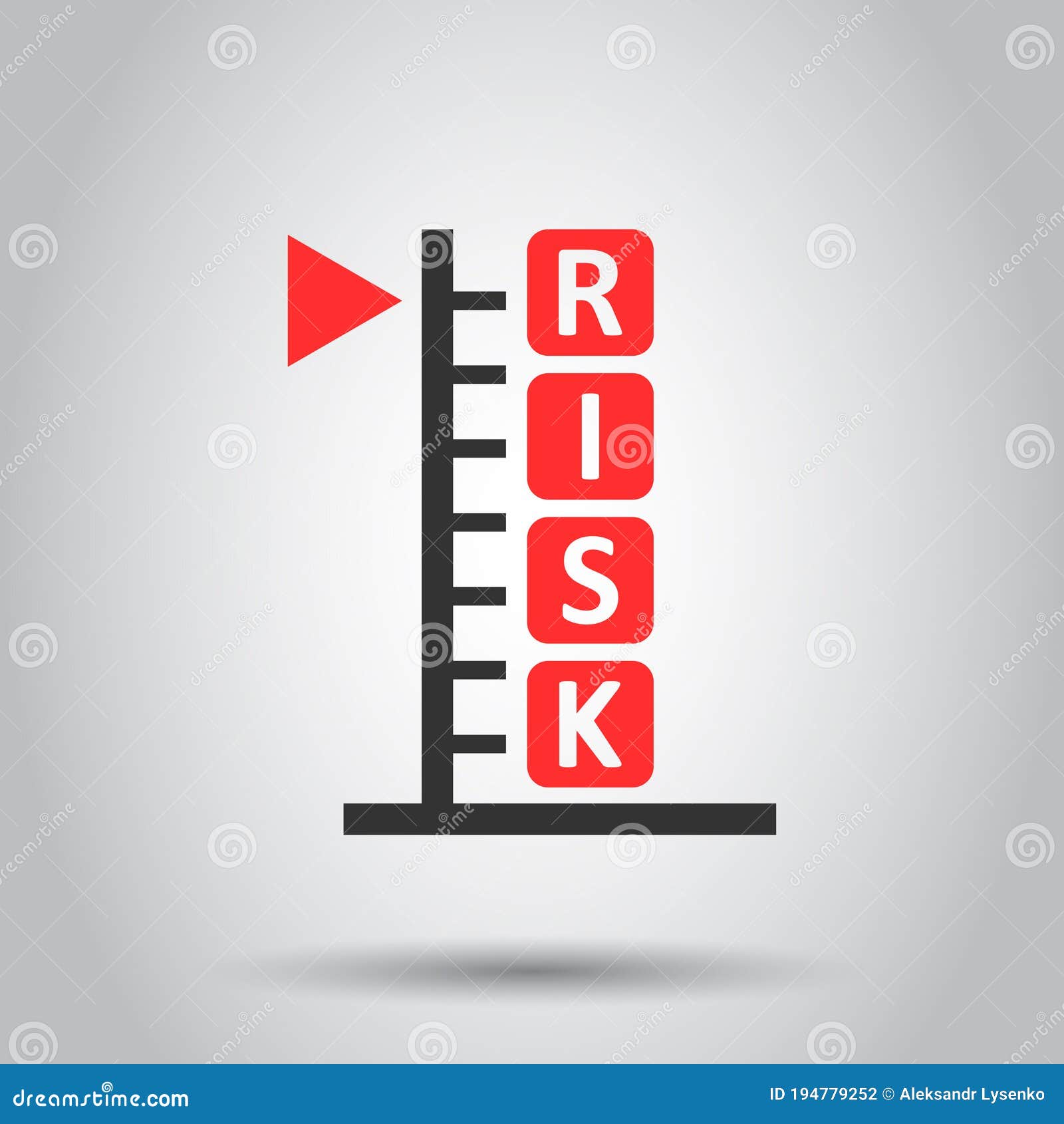 Risk Level Icon in Flat Style. Result Vector Illustration on White